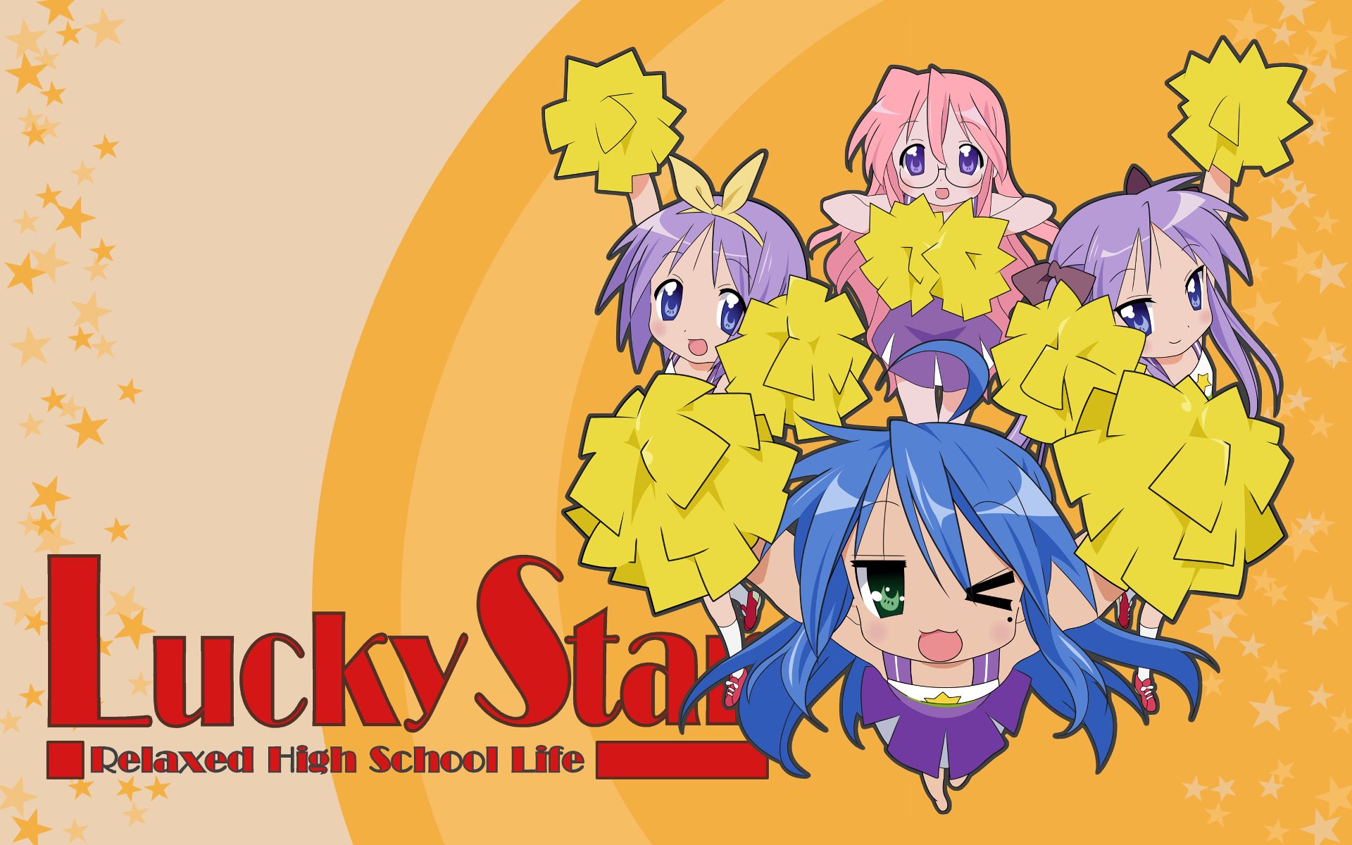 770713 Hintergrundbild herunterladen animes, raki suta: lucky star, kagami hiiragi, konata izumi, miyuki takara, tsukasa hiiragi - Bildschirmschoner und Bilder kostenlos