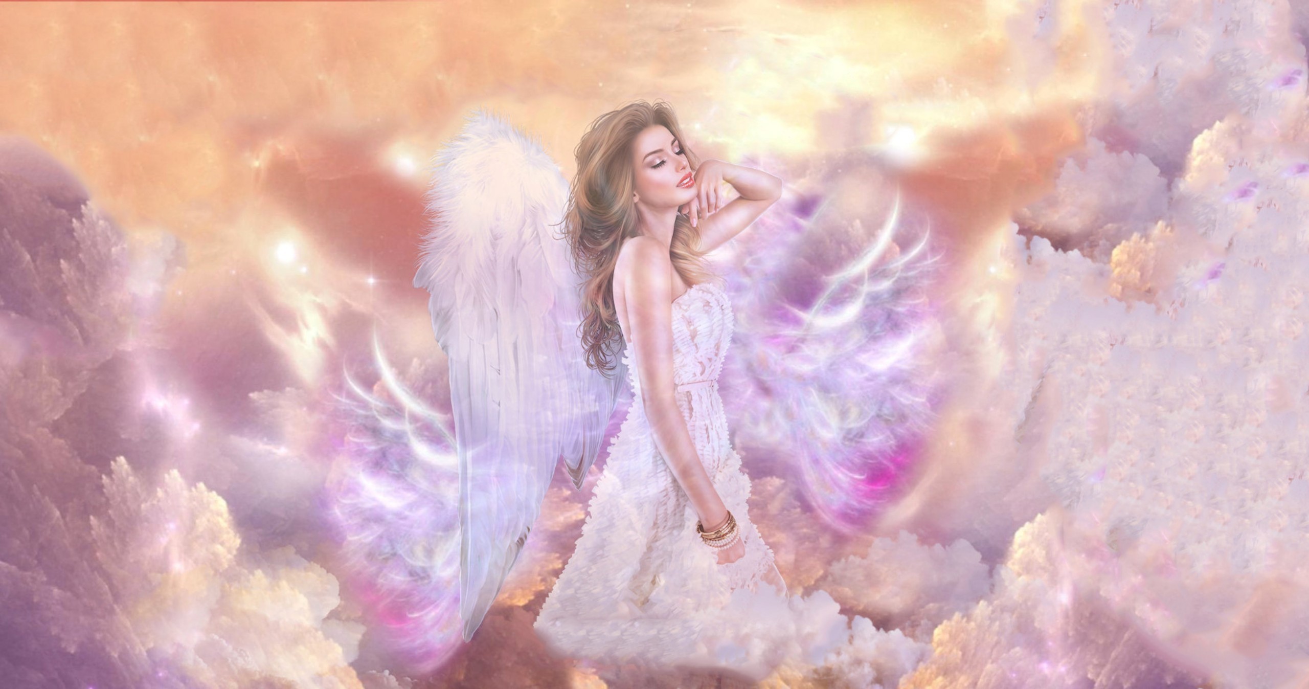 Download mobile wallpaper Fantasy, Wings, Angel, Cloud for free.
