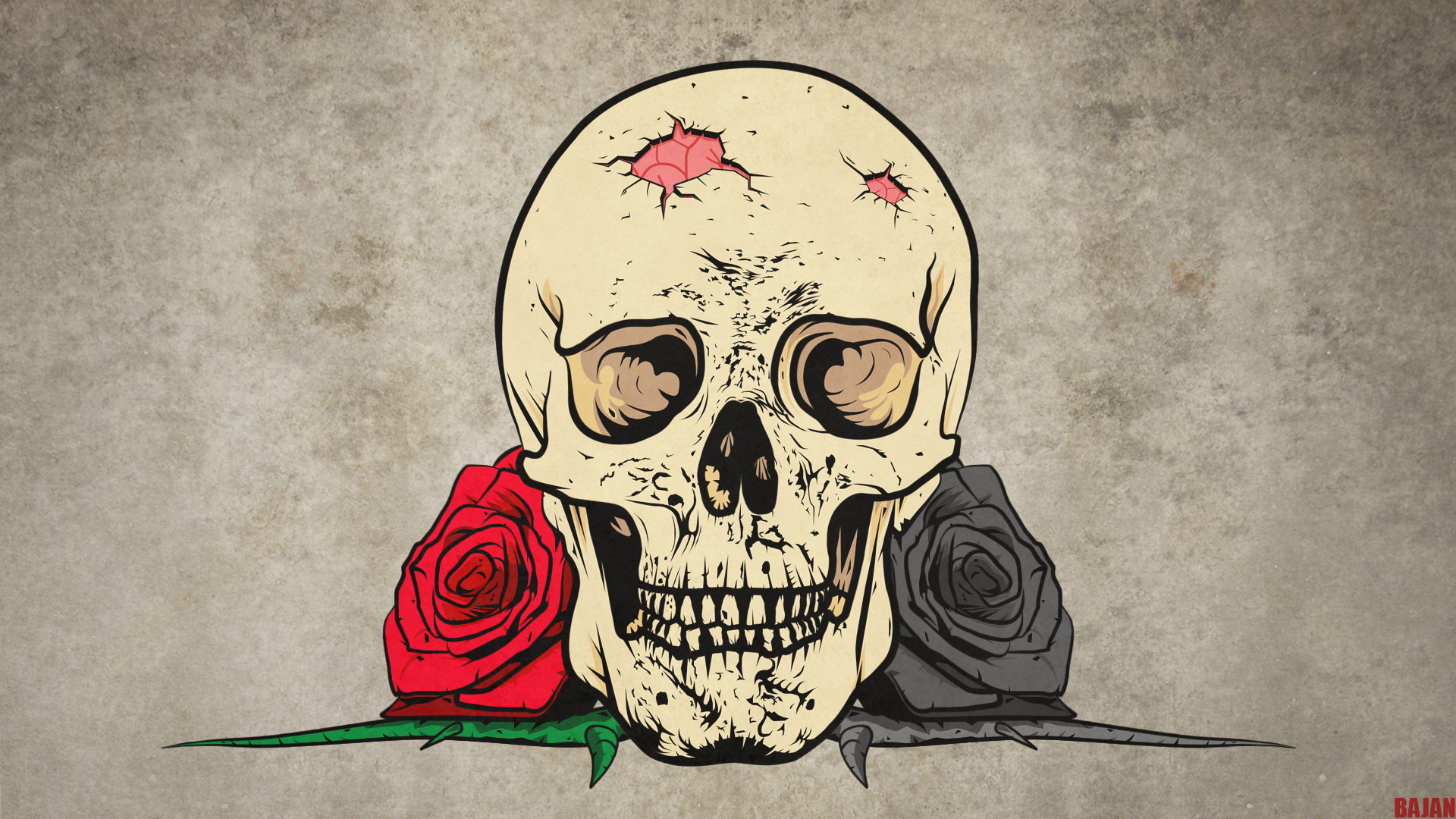 Laden Sie das Rose, Düster, Skelett-Bild kostenlos auf Ihren PC-Desktop herunter