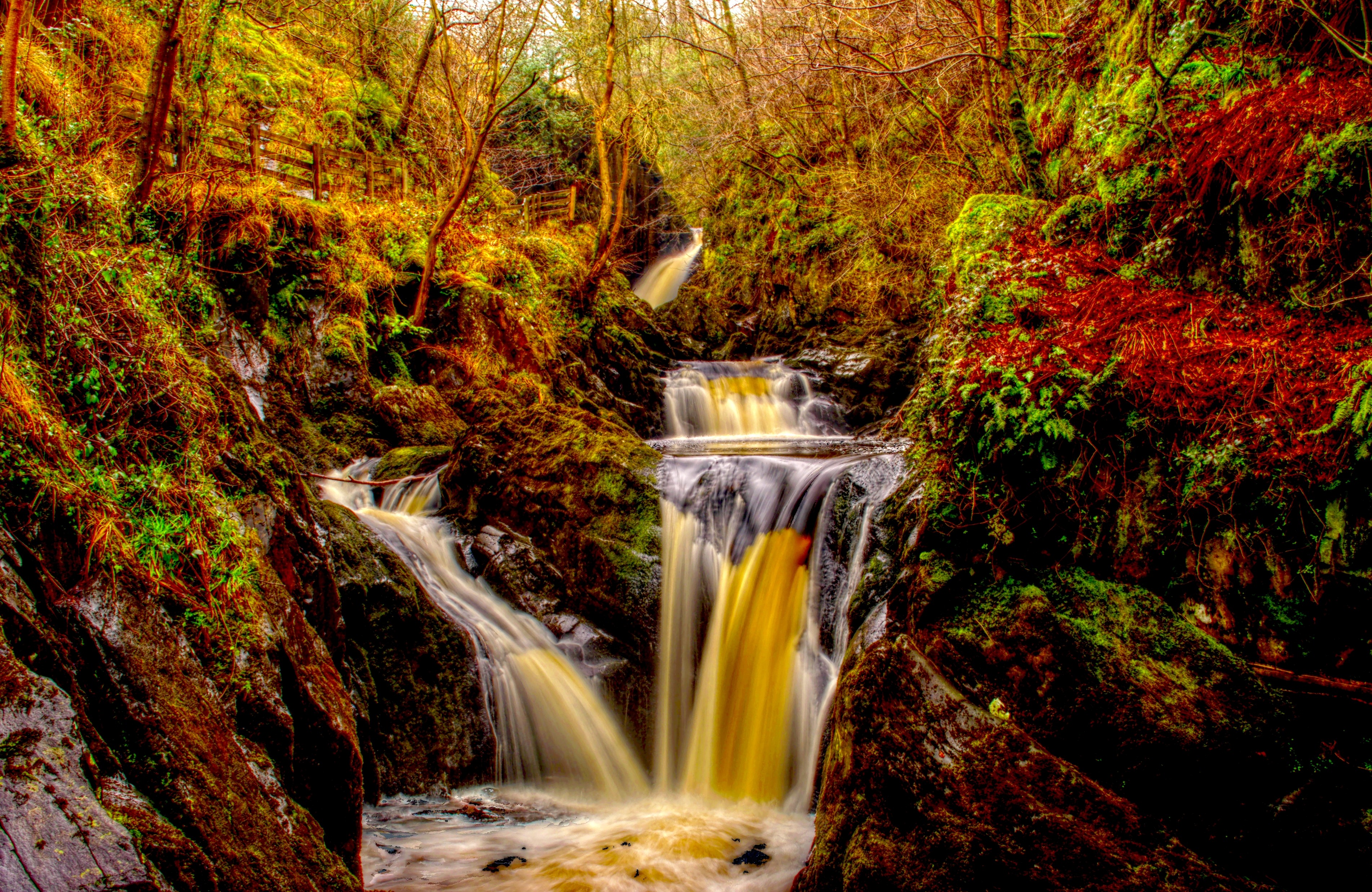 Laden Sie das Herbst, Wasserfälle, Wasserfall, Baum, Erde/natur-Bild kostenlos auf Ihren PC-Desktop herunter