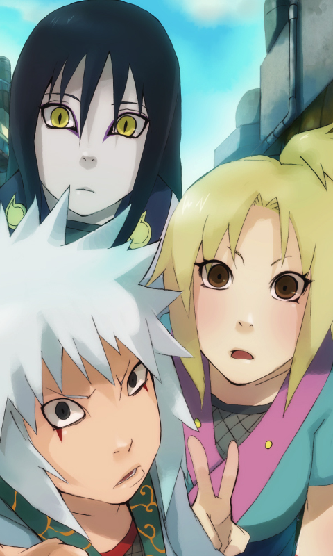 Descarga gratuita de fondo de pantalla para móvil de Naruto, Animado, Tsunade (Naruto), Jiraiya (Naruto), Orochimaru (Naruto).