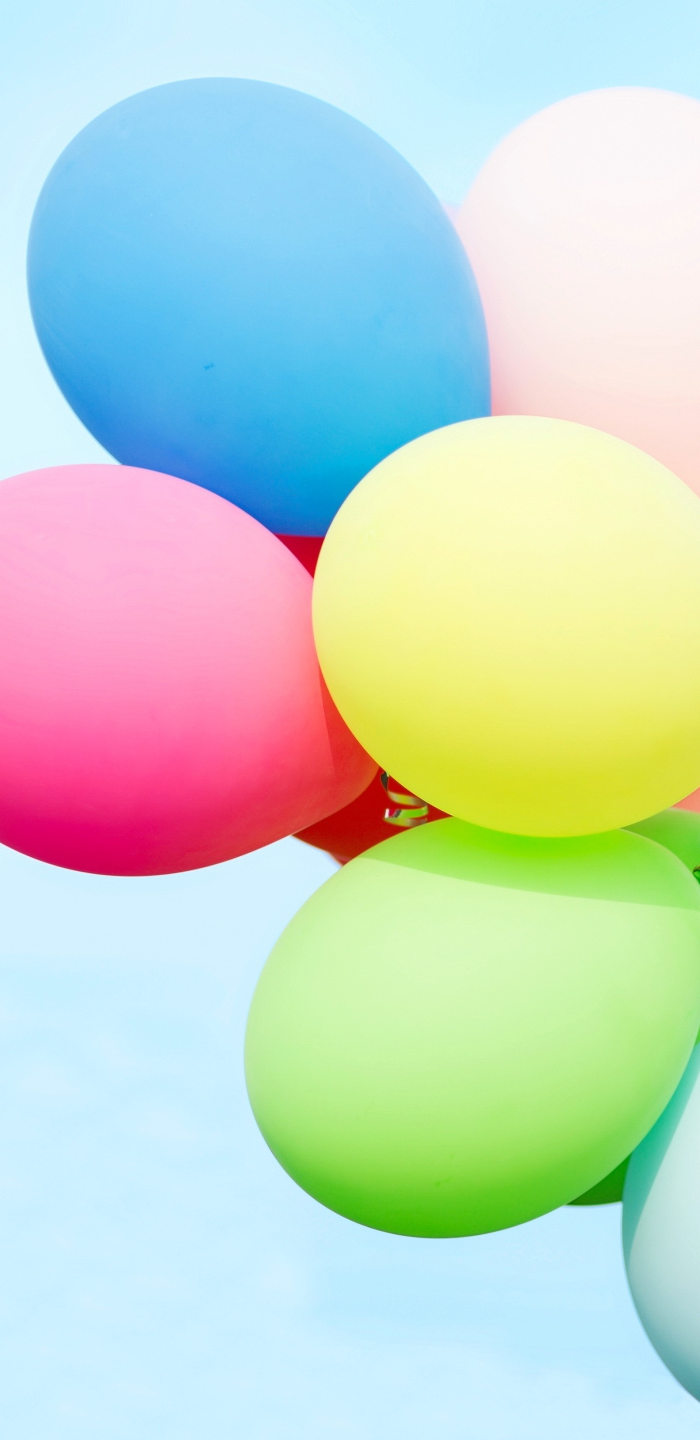 Download mobile wallpaper Balloon, Smile, Colorful, Mood, Blonde, Dress, Women for free.
