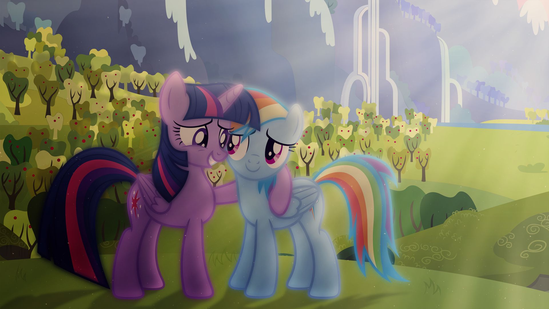 1920 x 1080 picture tv show, my little pony: friendship is magic, my little pony, rainbow dash, twilight sparkle, vector