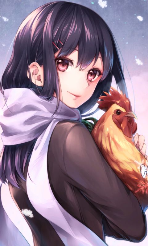 Download mobile wallpaper Anime, Chicken, Original for free.