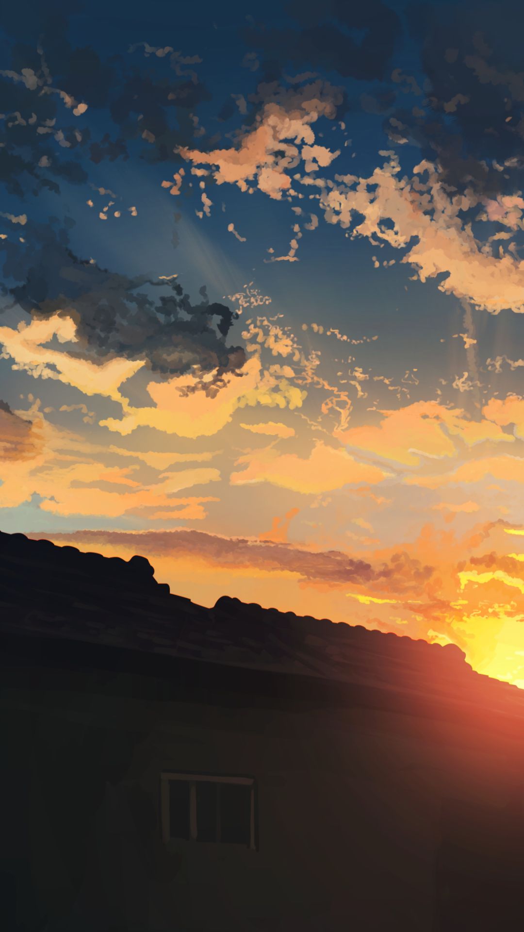 Download mobile wallpaper Anime, Sunset for free.