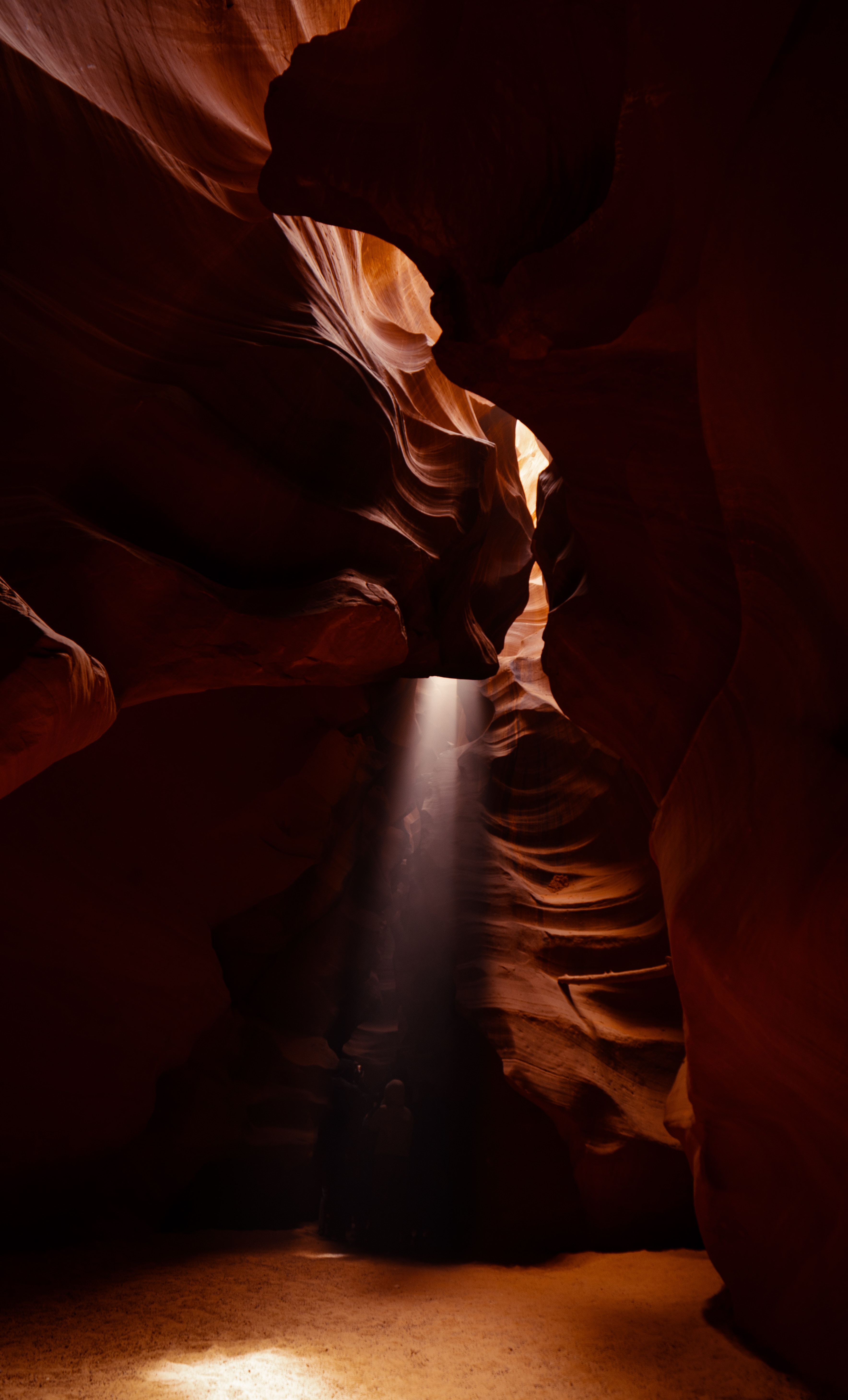 sunlight, dark, canyon, nature, stone, cave wallpaper for mobile