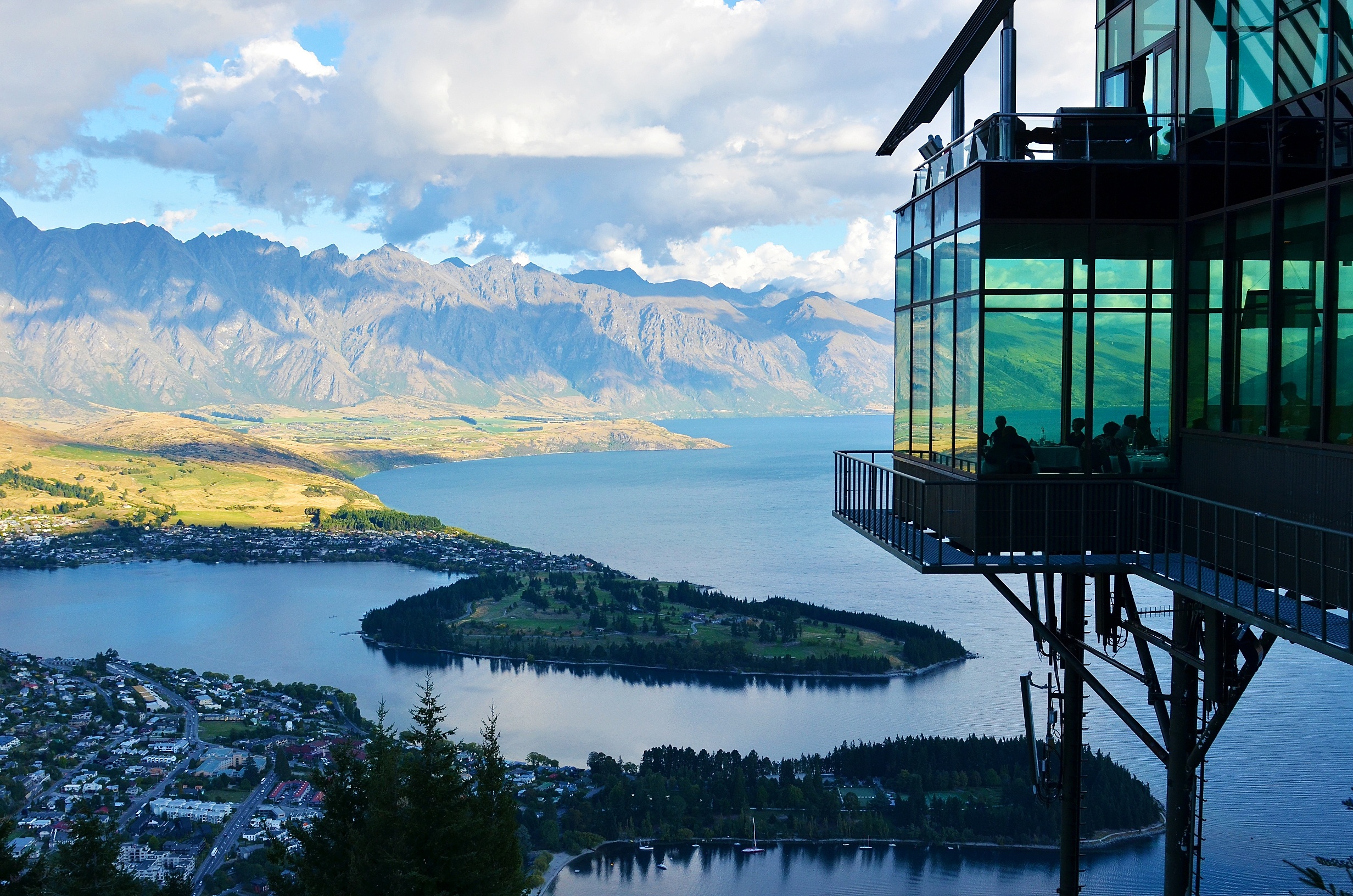 Скачать обои бесплатно Гора, Даль, Новая Зеландия, Природа, Озеро картинка на рабочий стол ПК