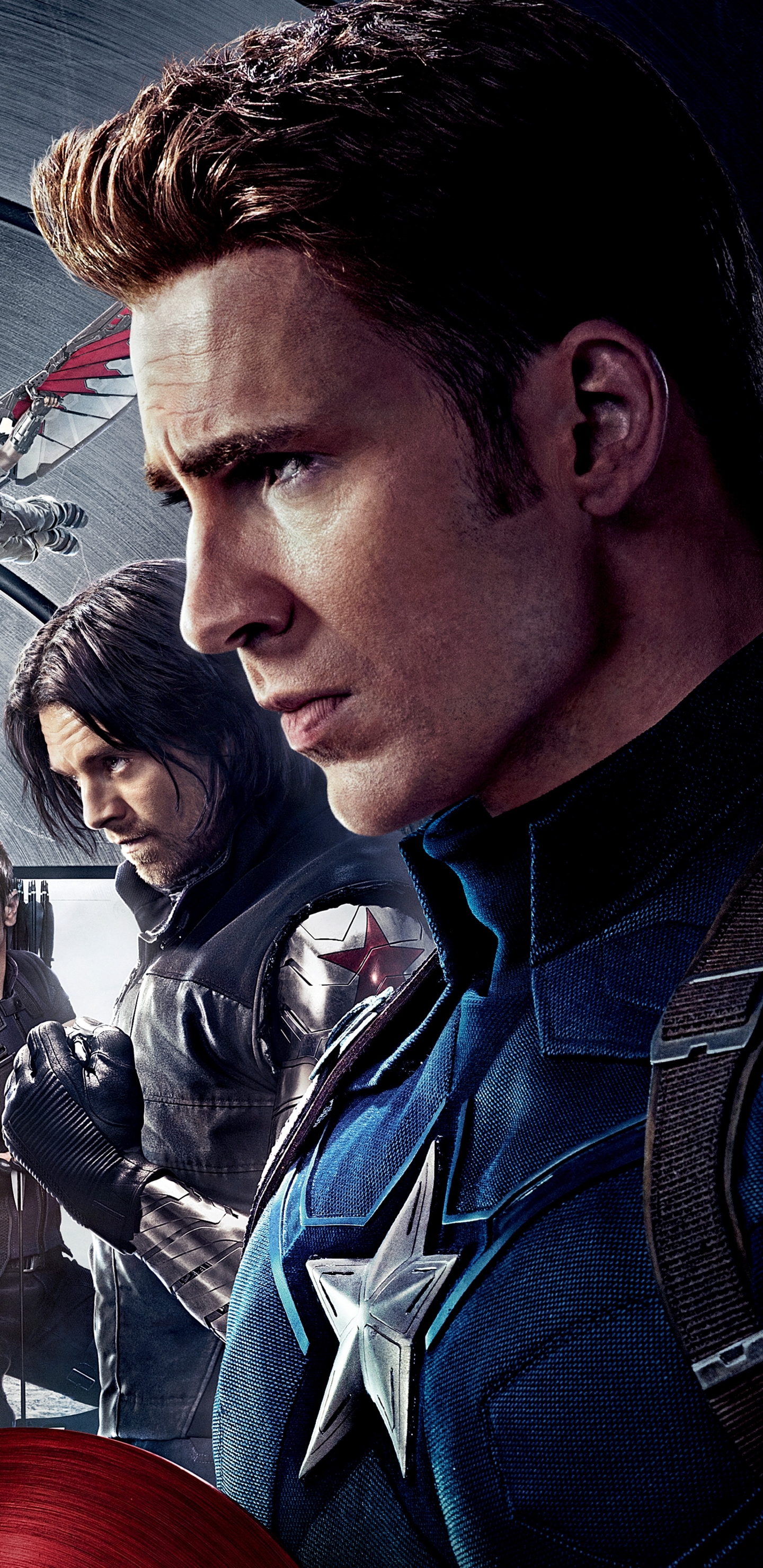 Laden Sie das Captain America, Chris Evans, Filme, Kapitän Amerika, Wintersoldat, Sebastian Stan, The First Avenger: Civil War-Bild kostenlos auf Ihren PC-Desktop herunter
