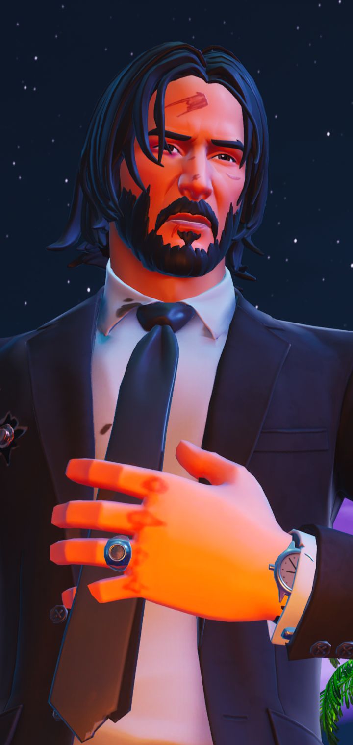 Handy-Wallpaper Computerspiele, Fortnite, Johannes Wick, Fortnite Battle Royale kostenlos herunterladen.