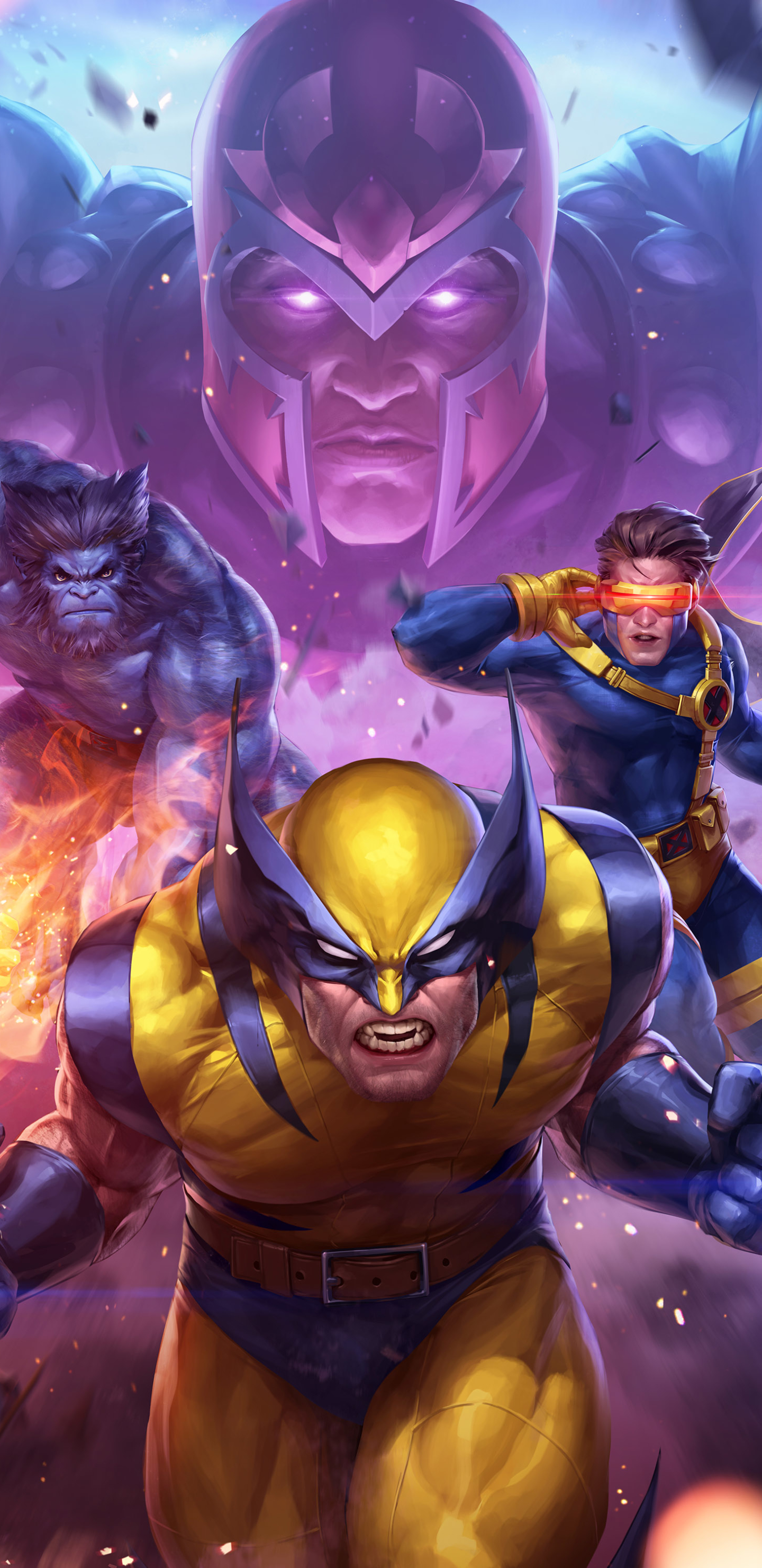 video game, marvel: future fight, x men, wolverine, beast (marvel comics), cyclops (marvel comics) Full HD