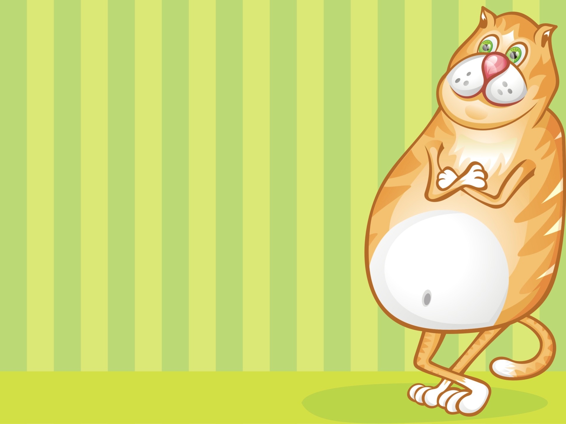 vector, cat, picture, drawing, striped, fat, thick