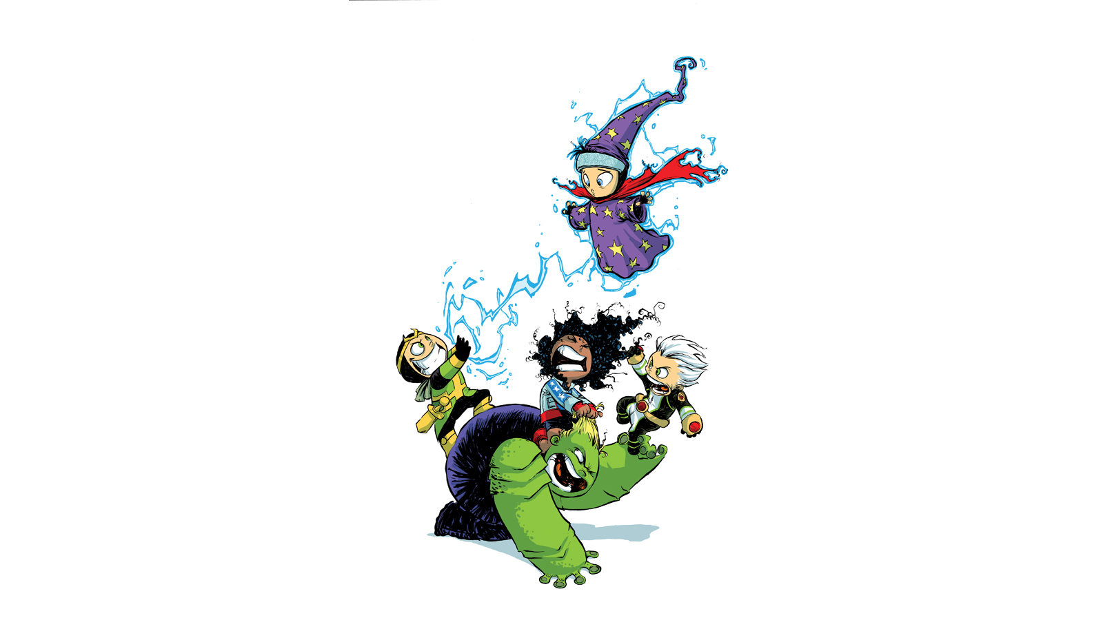362520 baixar papel de parede história em quadrinhos, jovens vingadores, américa chávez, hulkling (marvel comics), kid loki, velocidade (marvel comics), wicca (marvel comics), os vingadores - protetores de tela e imagens gratuitamente