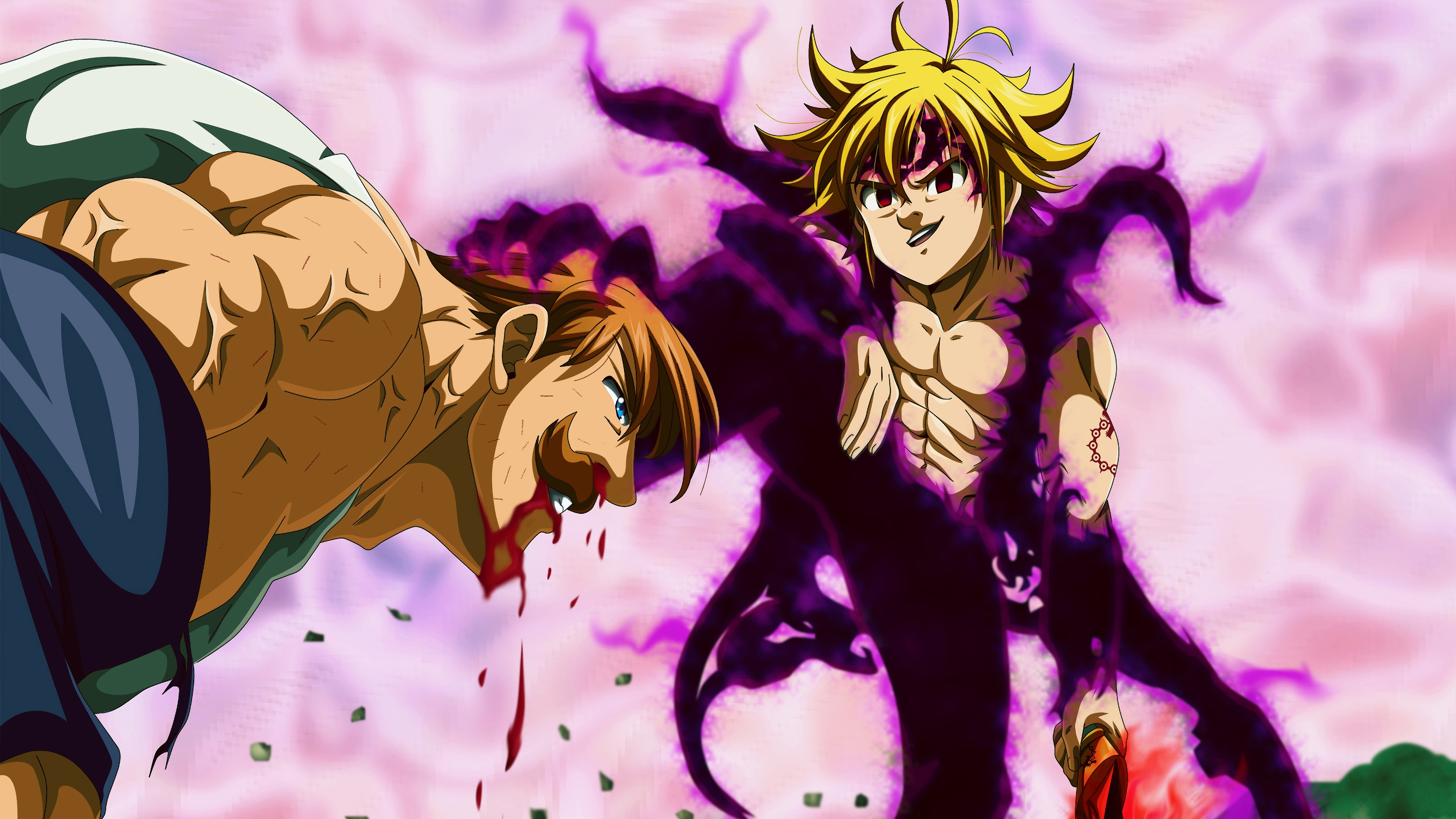 Free download wallpaper Anime, The Seven Deadly Sins, Meliodas (The Seven Deadly Sins), Escanor (The Seven Deadly Sins) on your PC desktop