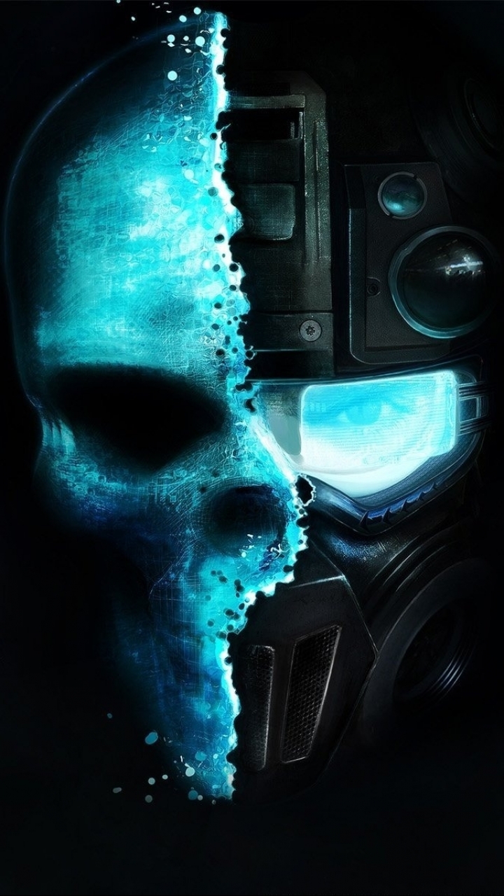 Download mobile wallpaper Dark, Skull for free.