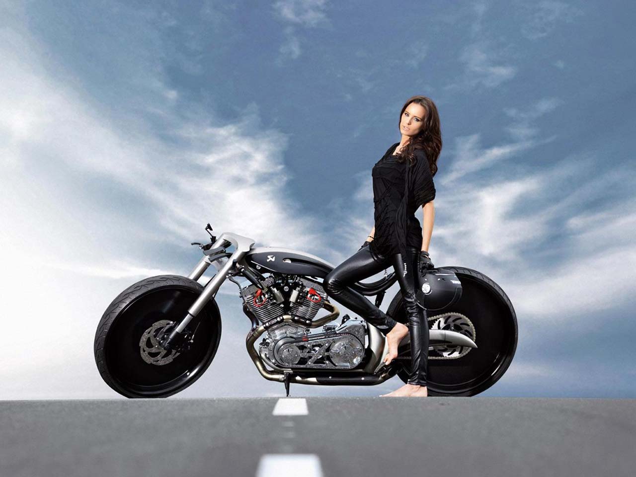Free download wallpaper Women, Girls & Motorcycles on your PC desktop