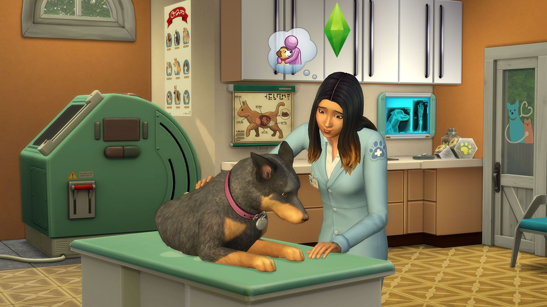 video game, the sims 4, clinique, dog, the sims