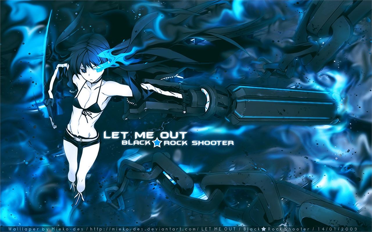 Download mobile wallpaper Anime, Black Rock Shooter for free.