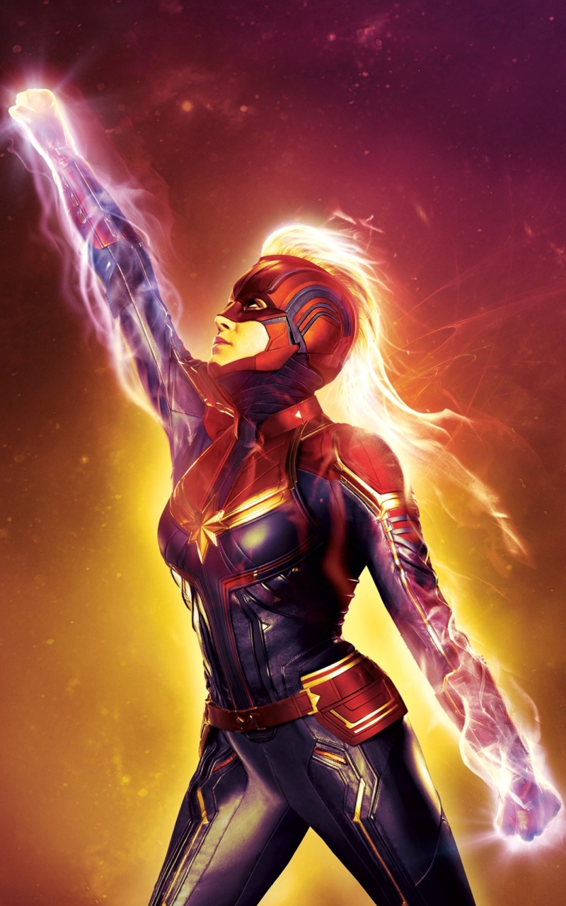 Handy-Wallpaper Filme, Captain Marvel, Brie Larson kostenlos herunterladen.