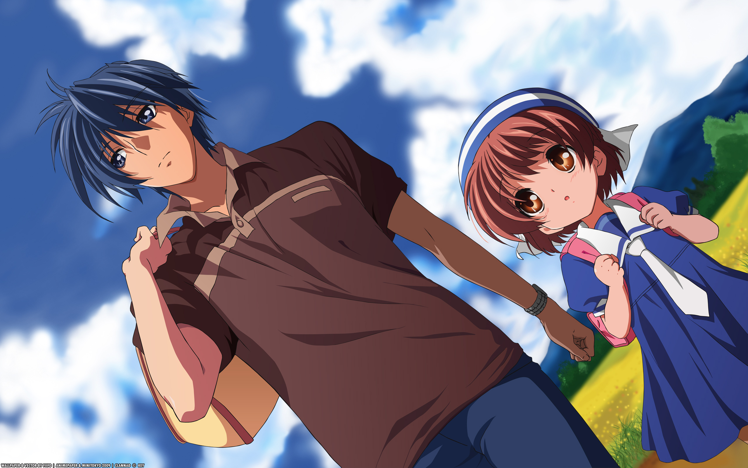 Descarga gratuita de fondo de pantalla para móvil de Animado, Clannad, Tomoya Okazaki, Ushio Okazaki.