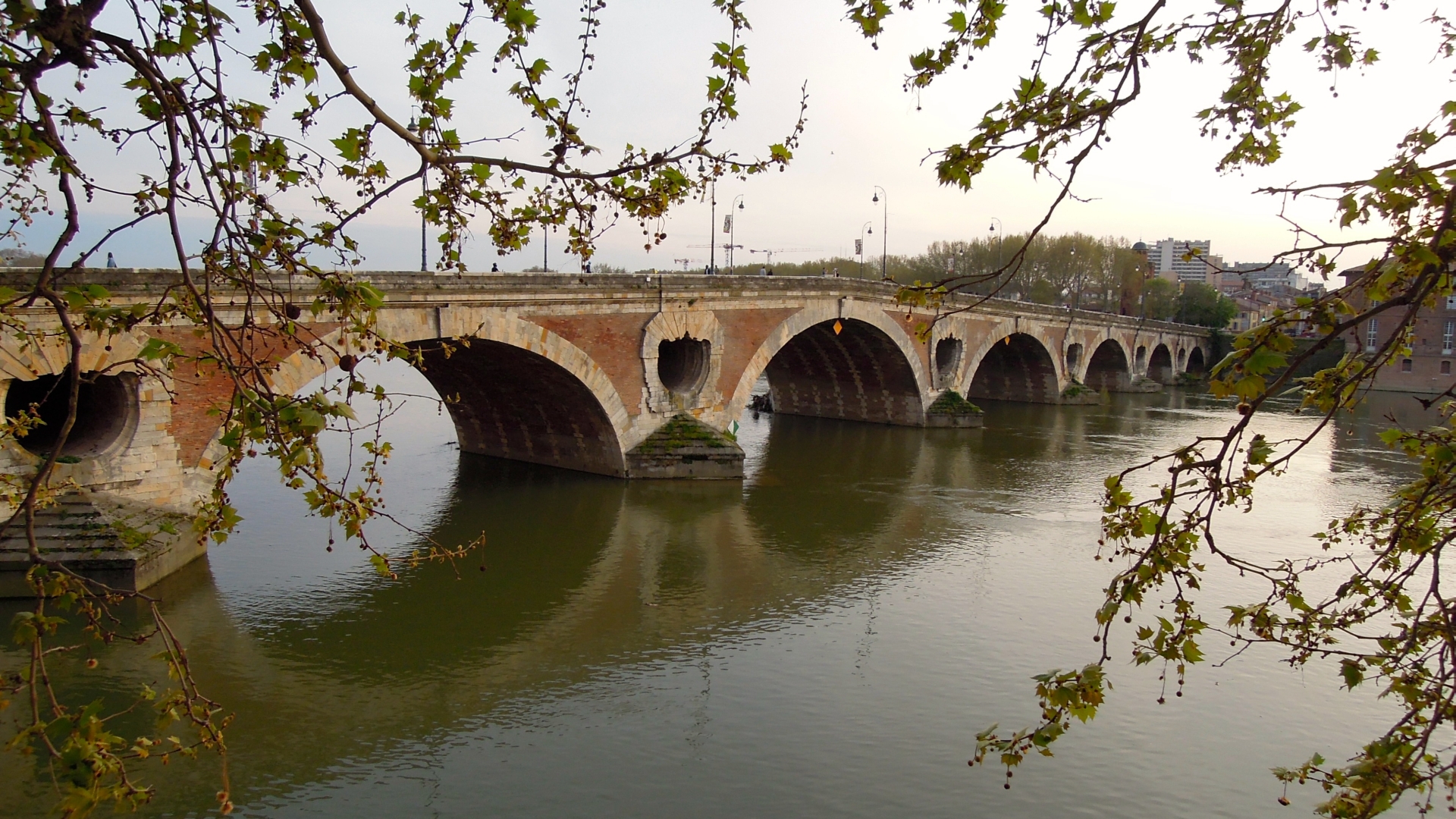 Free download wallpaper Bridges, Man Made, Pont Neuf Toulouse on your PC desktop