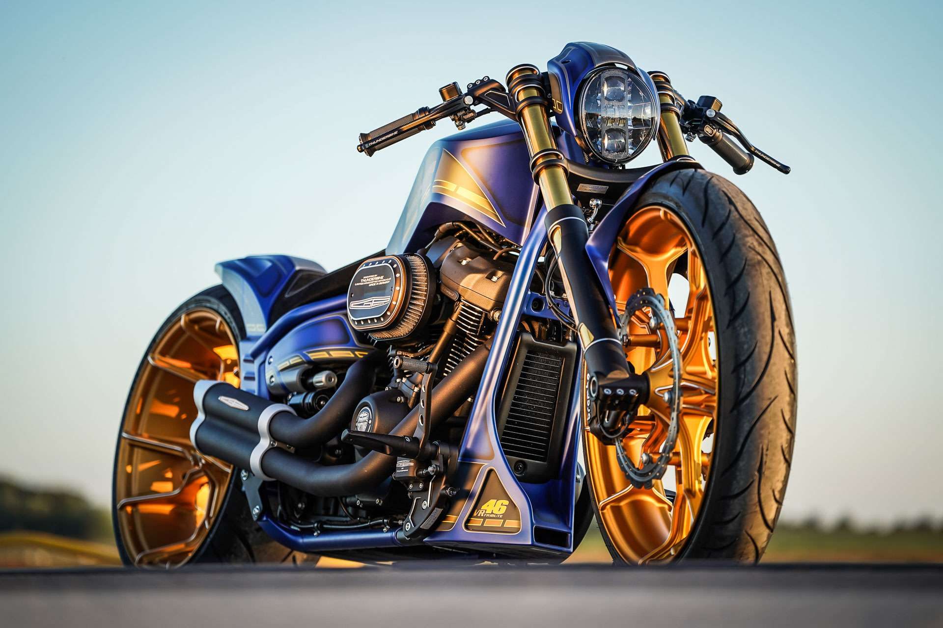 Download mobile wallpaper Harley Davidson, Vehicles, Custom Motorcycle, Thunderbike Customs for free.