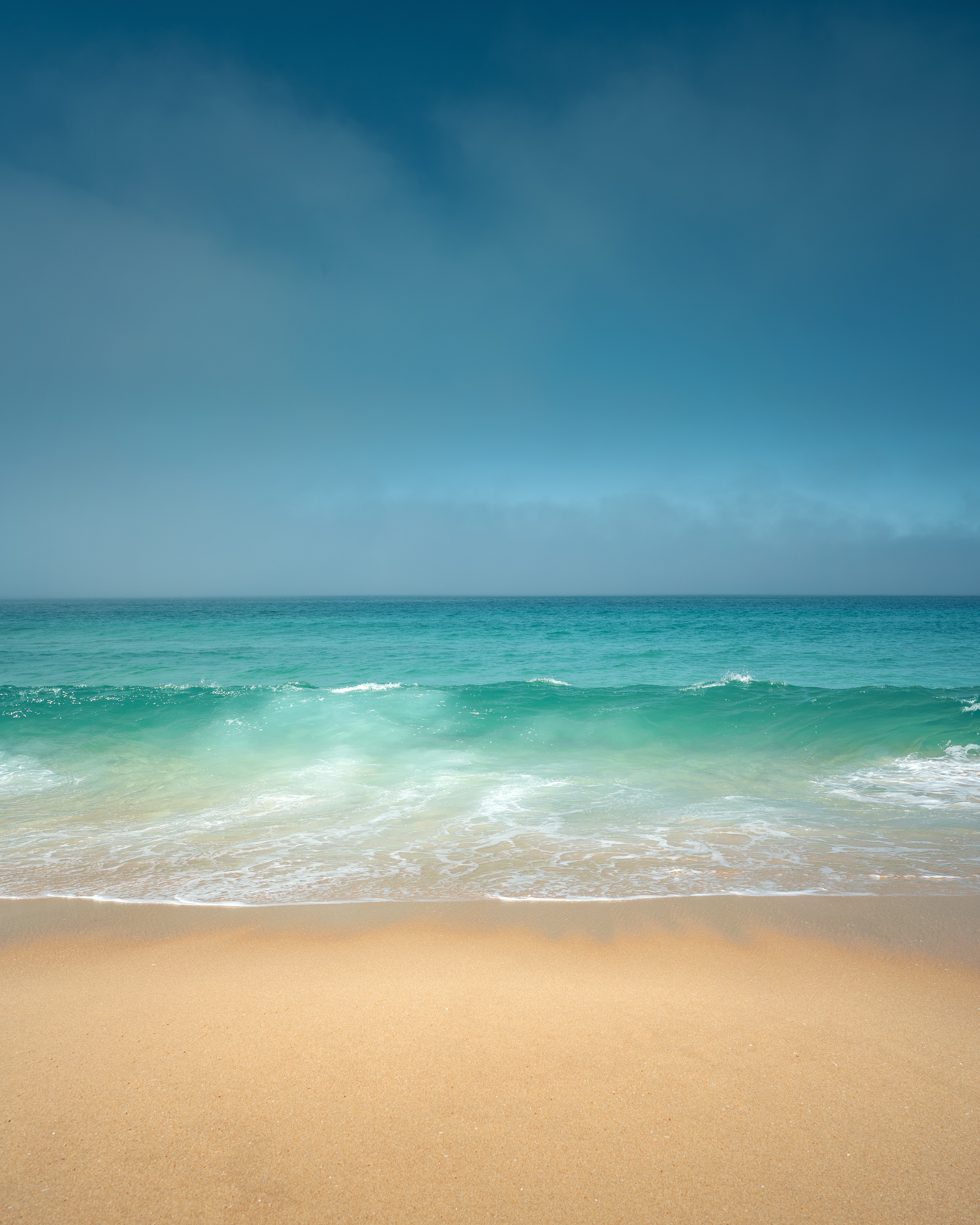106928 скачать картинку берег, океан, волны, природа, горизонт - обои и заставки бесплатно