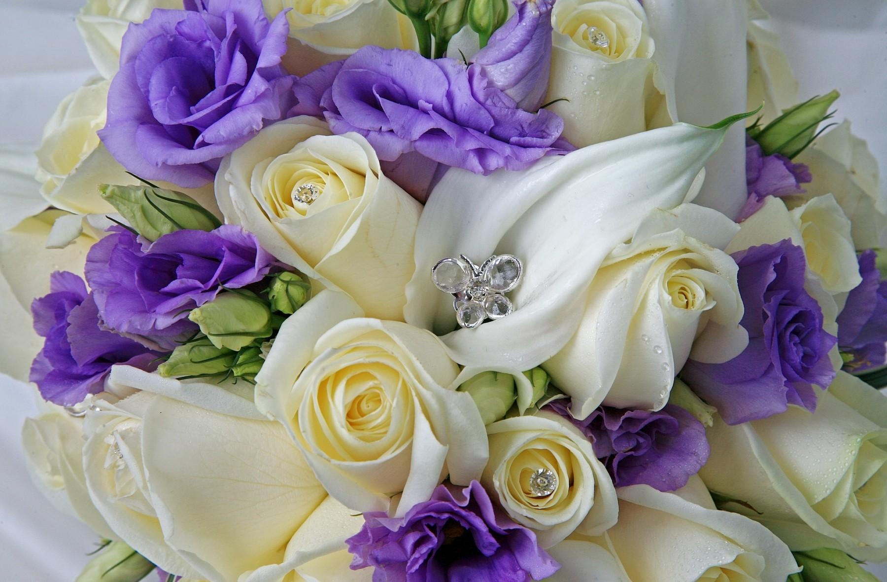 drops, roses, flowers, decorations, bouquet, lisianthus russell, lisiantus russell 5K