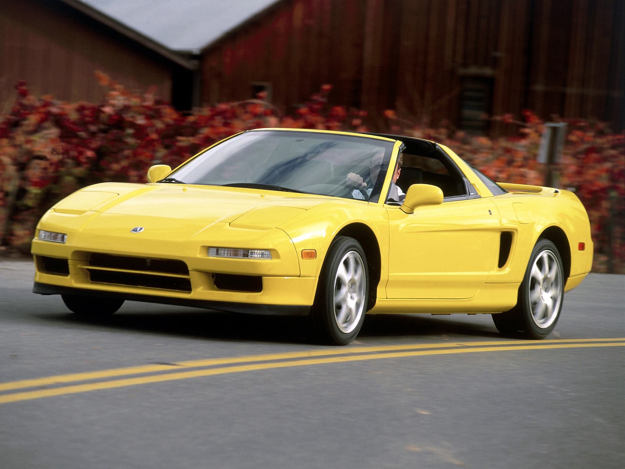 acura, sports, auto, cars, yellow, front view, speed, style, cabriolet, akura, nsx t, nskh t, nsh t