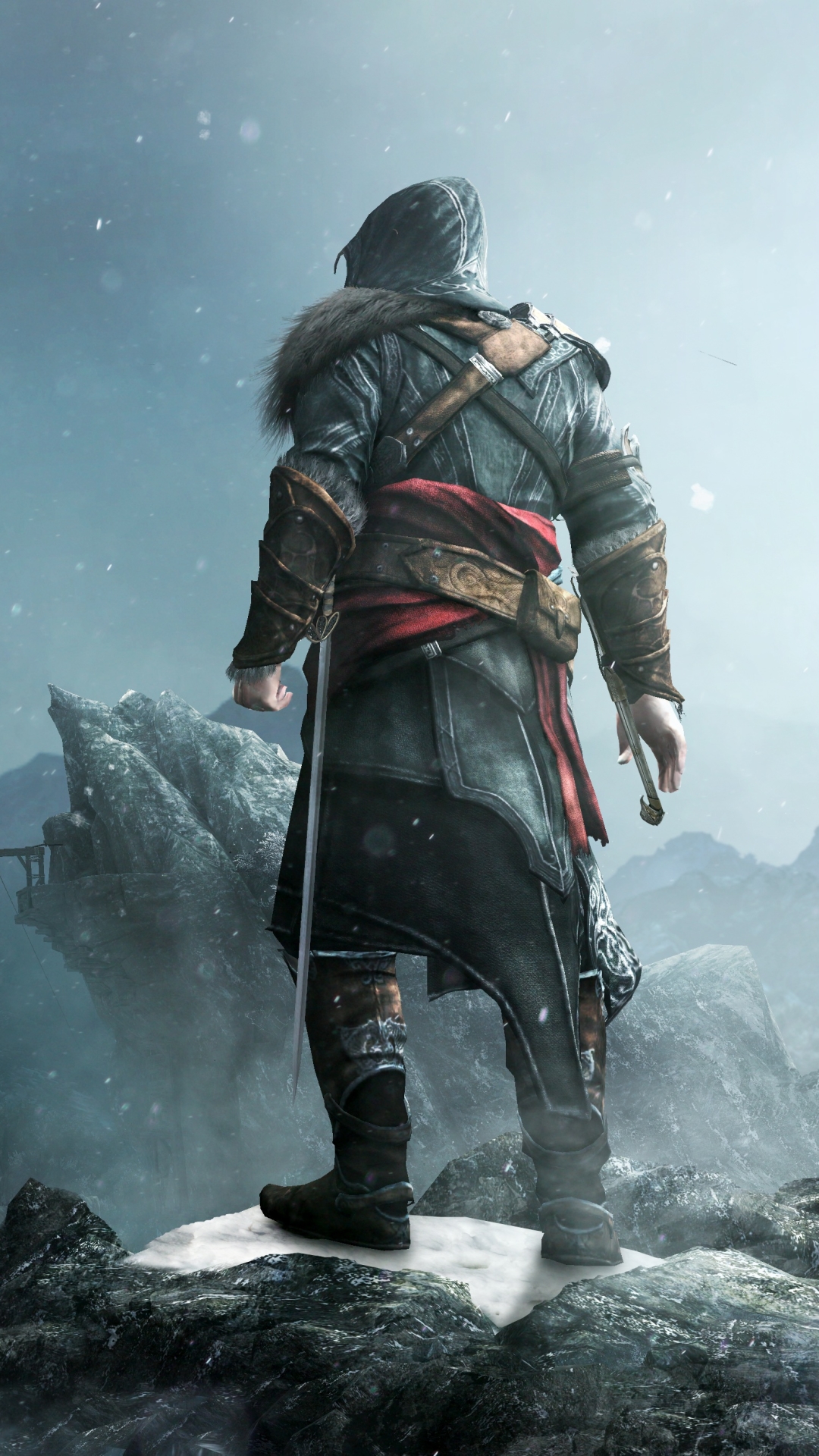 Download mobile wallpaper Assassin's Creed, Landscape, Winter, Fantasy, Warrior, Video Game, Castle, Assassin's Creed: Revelations for free.
