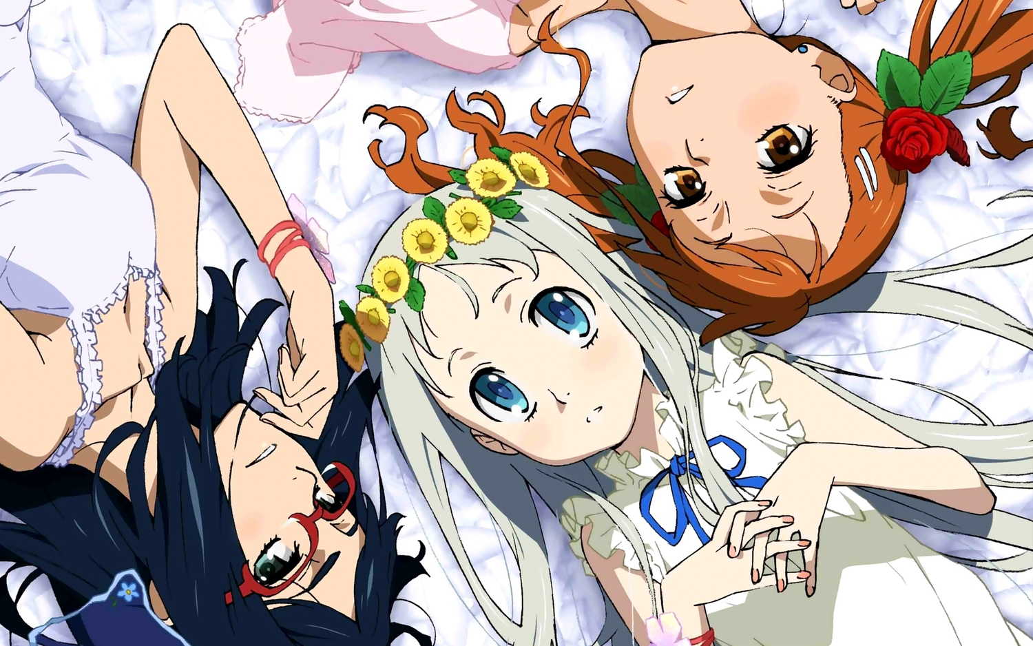 Free download wallpaper Anime, Meiko Honma, Anohana, Naruko Anjou, Chiriko Tsurumi on your PC desktop
