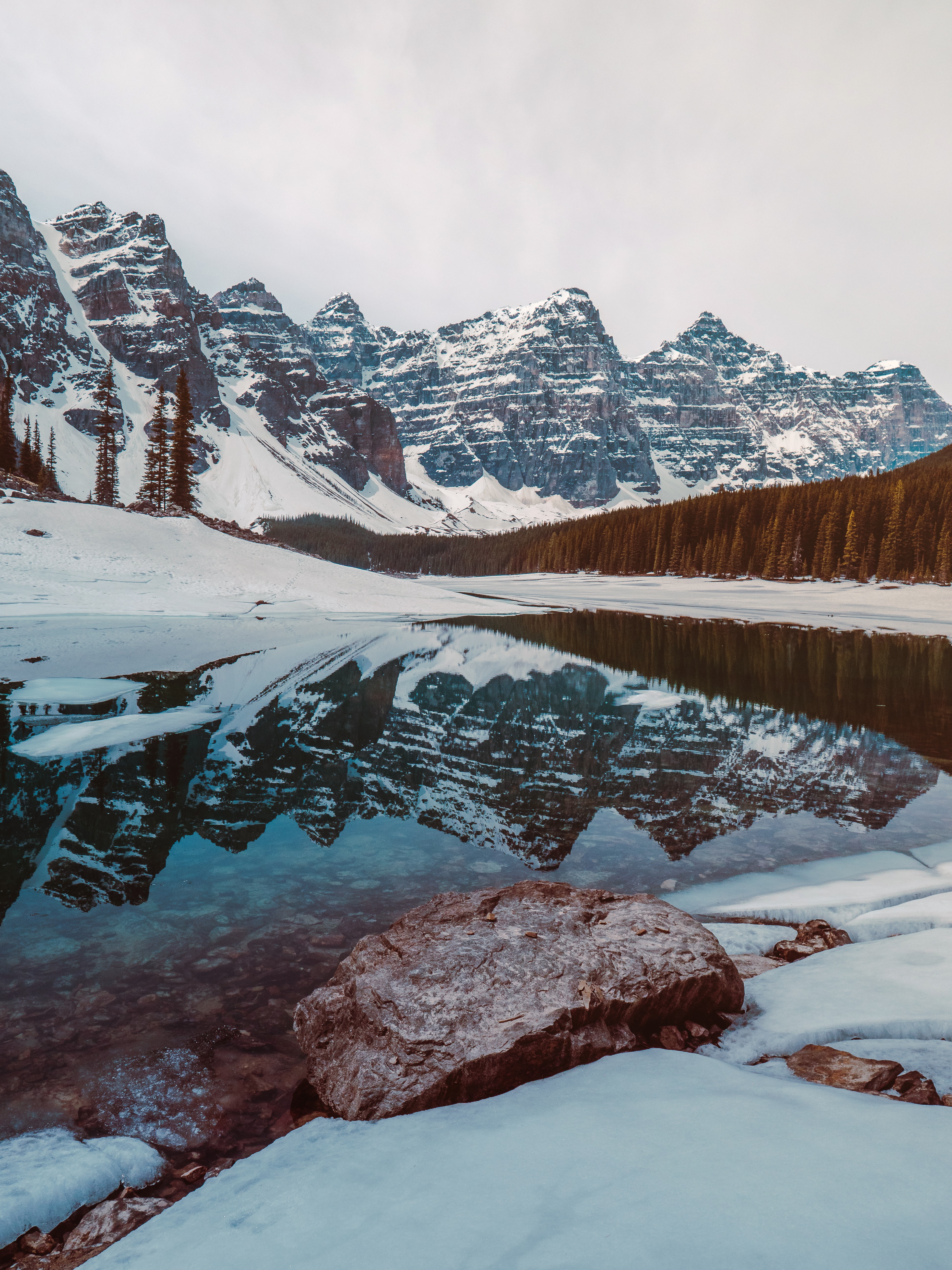 PCデスクトップに自然, ストーンズ, 雪, 湖, 岩, 雪に覆われた, 積雪画像を無料でダウンロード