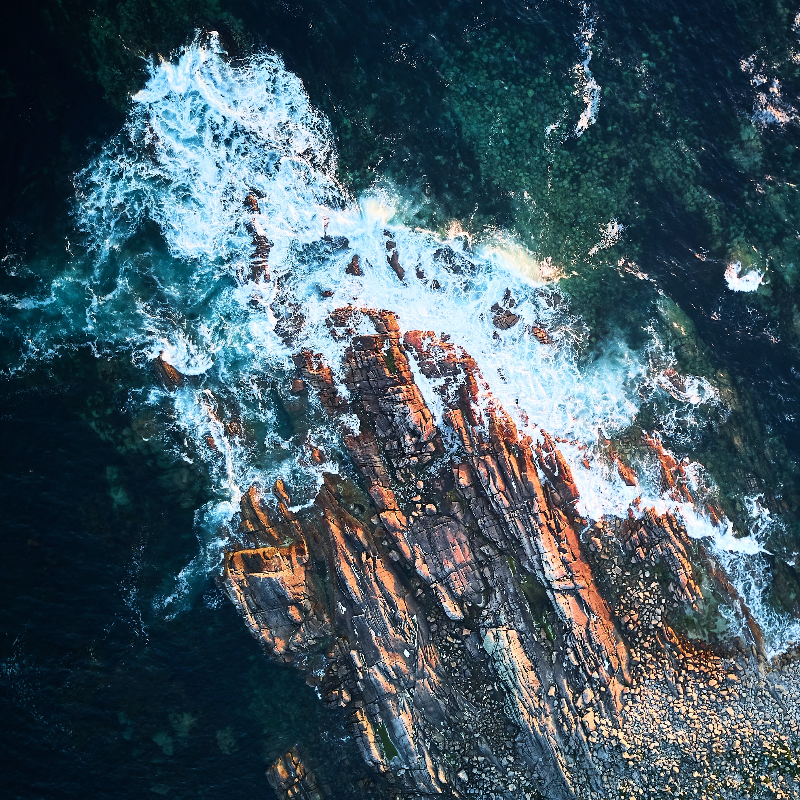 PCデスクトップに自然, 泡, 岩, 上から見る, 海, フォーム画像を無料でダウンロード