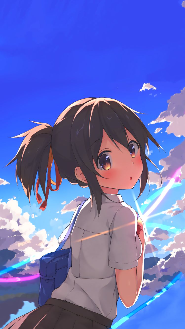 Descarga gratuita de fondo de pantalla para móvil de Animado, Kimi No Na Wa, Mitsuha Miyamizu.