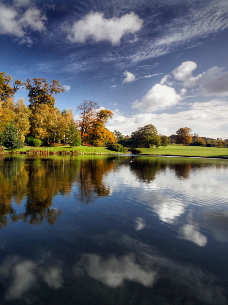 Handy-Wallpaper Wasser, Herbst, Erde/natur, Spiegelung kostenlos herunterladen.