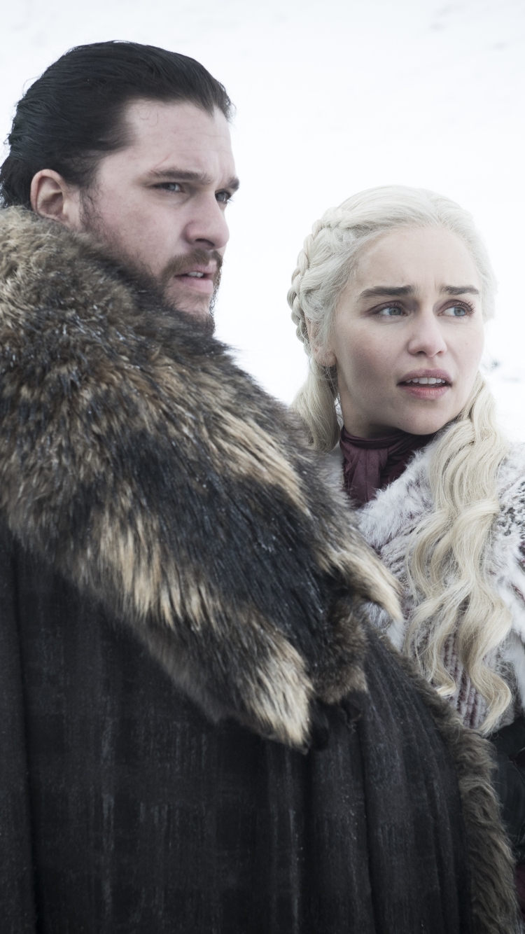 Handy-Wallpaper Fernsehserien, Kit Harington, Jon Schnee, Game Of Thrones: Das Lied Von Eis Und Feuer, Daenerys Targaryen, Emilia Clarke kostenlos herunterladen.