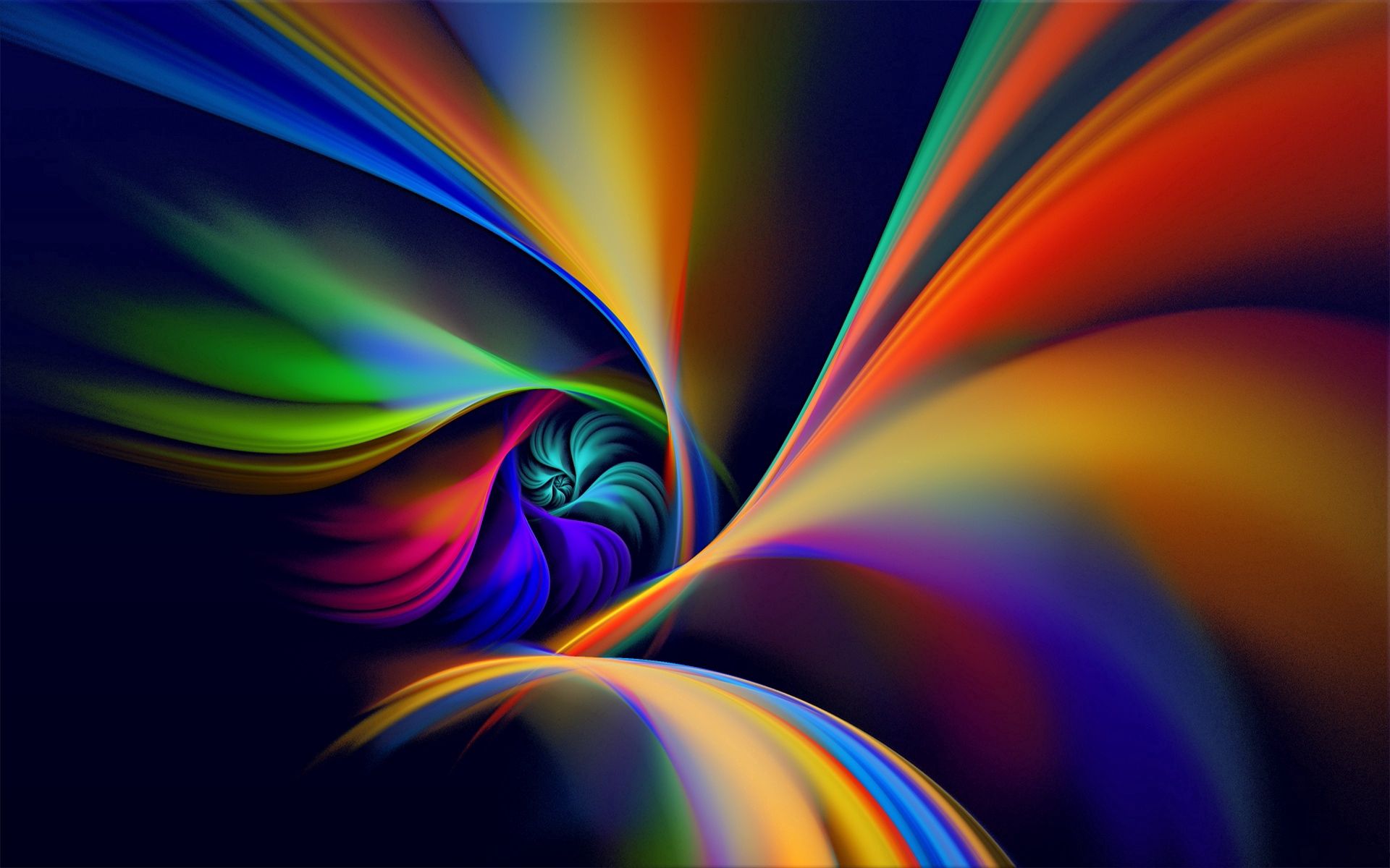 rotation, multicolored, abstract, motley, lines, spiral QHD
