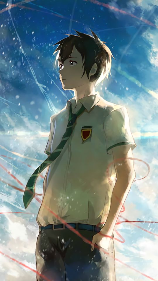 Download mobile wallpaper Anime, Your Name, Kimi No Na Wa, Mitsuha Miyamizu, Taki Tachibana for free.