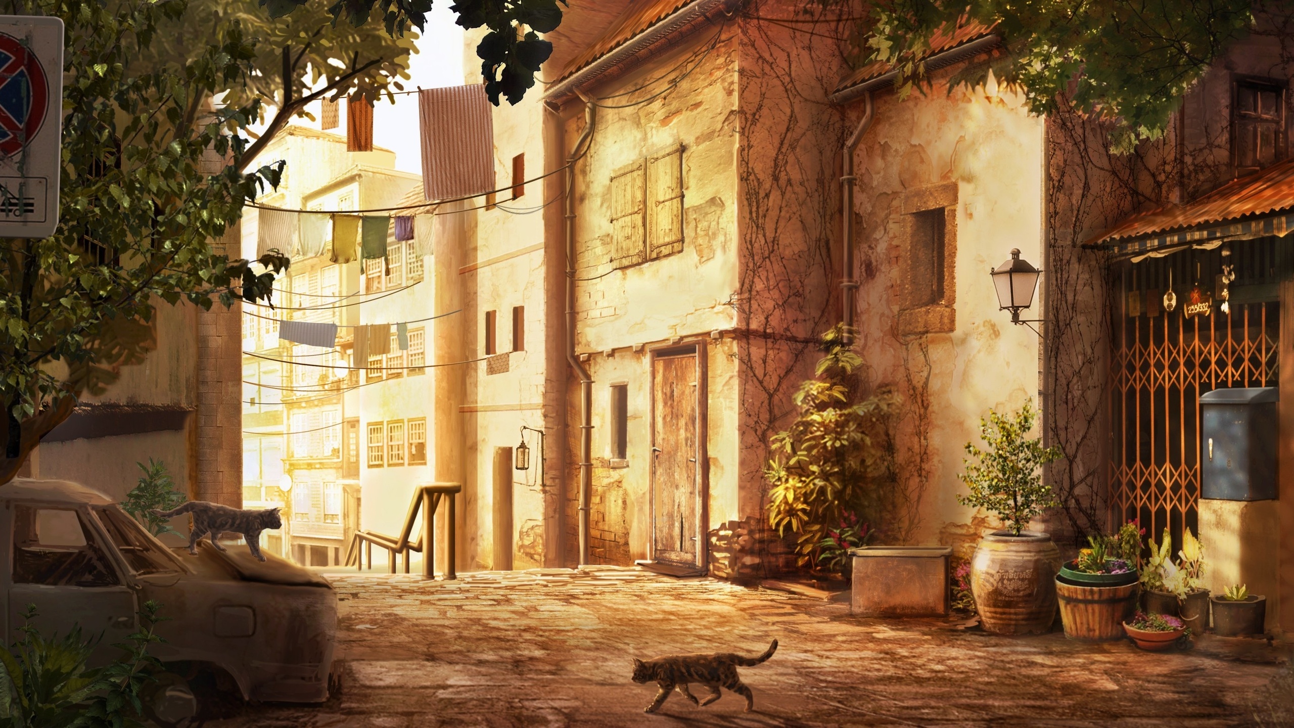 Free download wallpaper Artistic, Town on your PC desktop