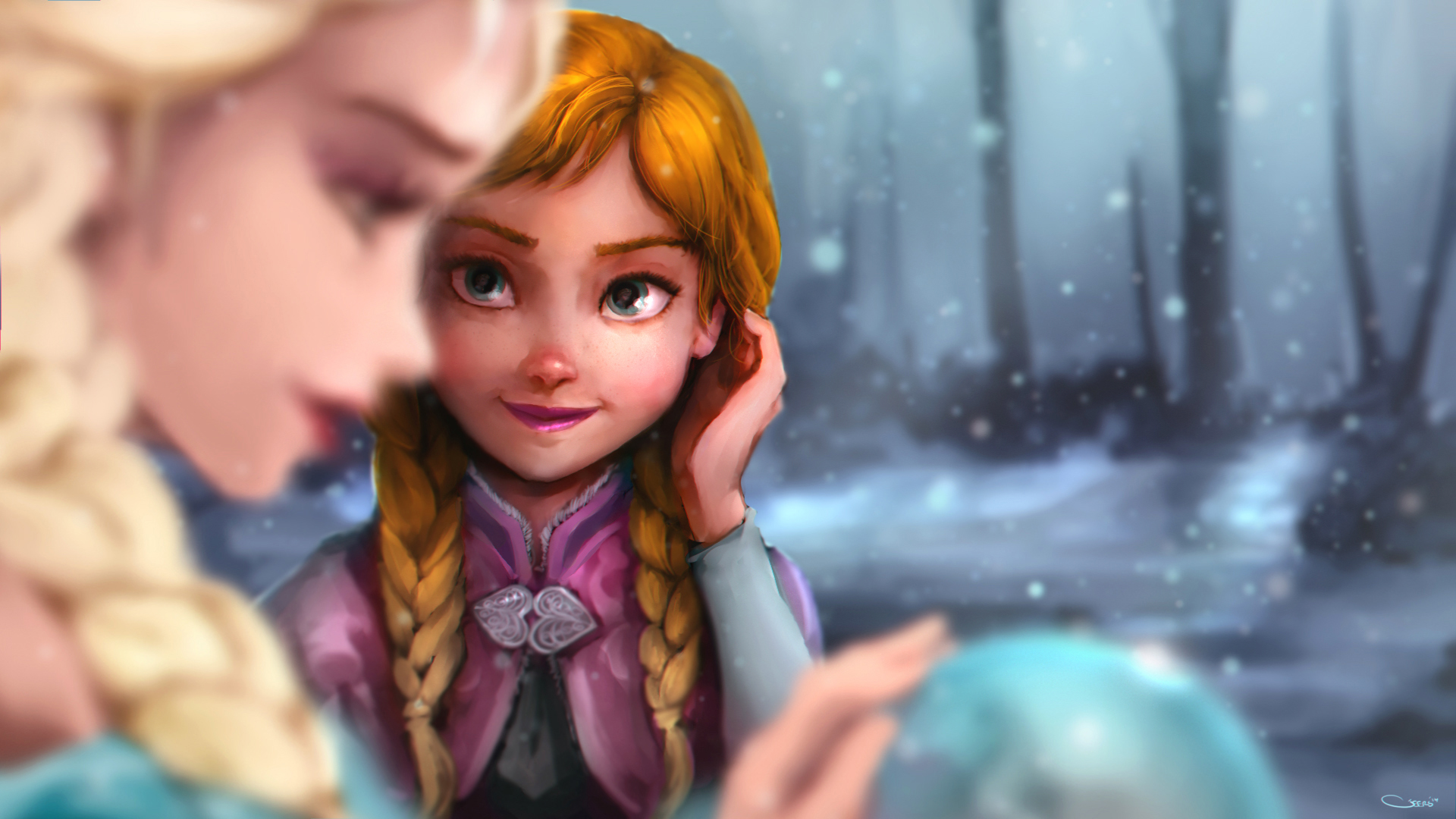 Descarga gratuita de fondo de pantalla para móvil de Películas, Frozen: El Reino Del Hielo, Congelado (Película), Ana (Congelada), Elsa (Congelada).