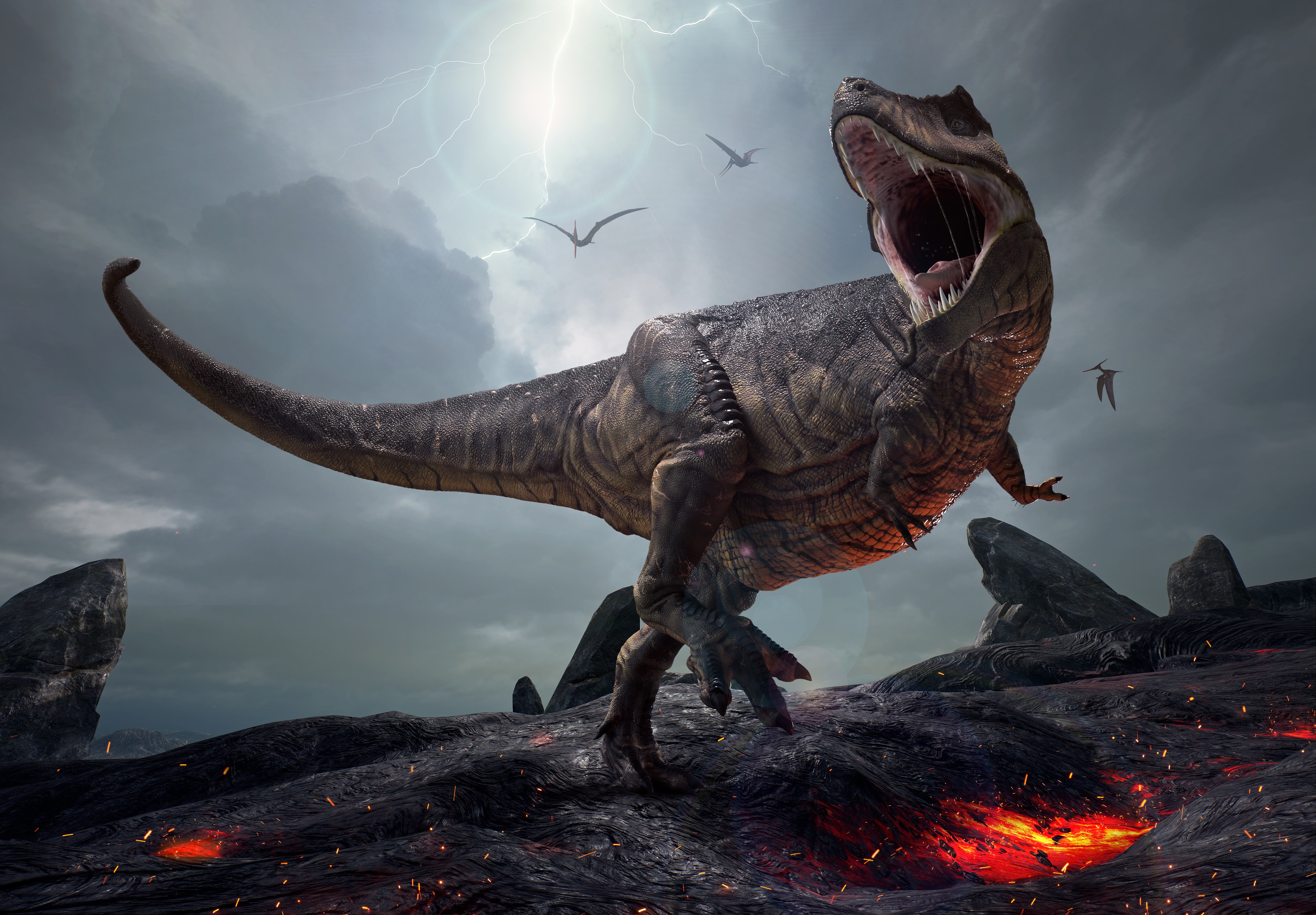 474513 descargar fondo de pantalla dinosaurios, animales, tirano saurio rex: protectores de pantalla e imágenes gratis
