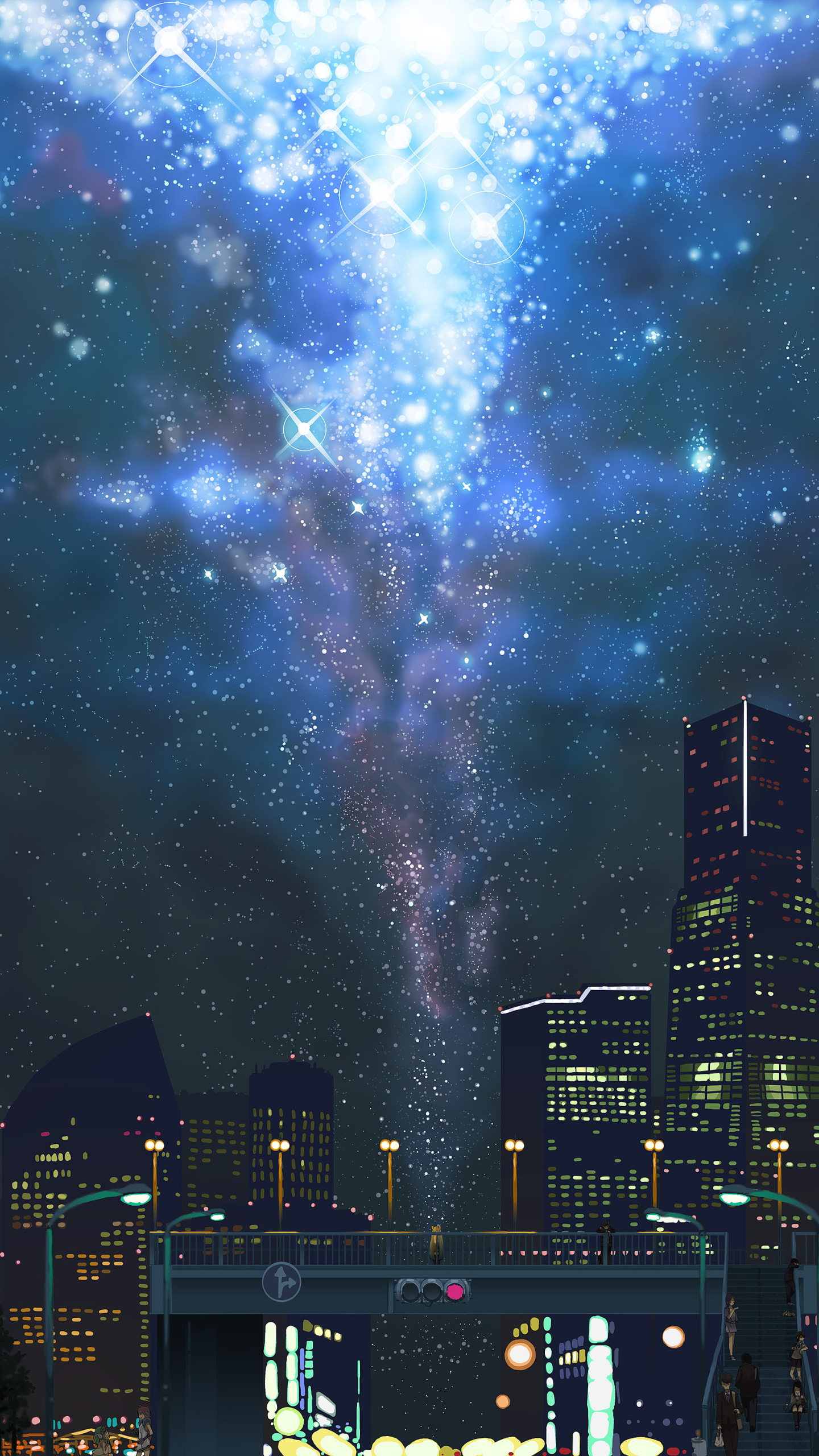 Download mobile wallpaper Anime, Sky, City, Vocaloid for free.