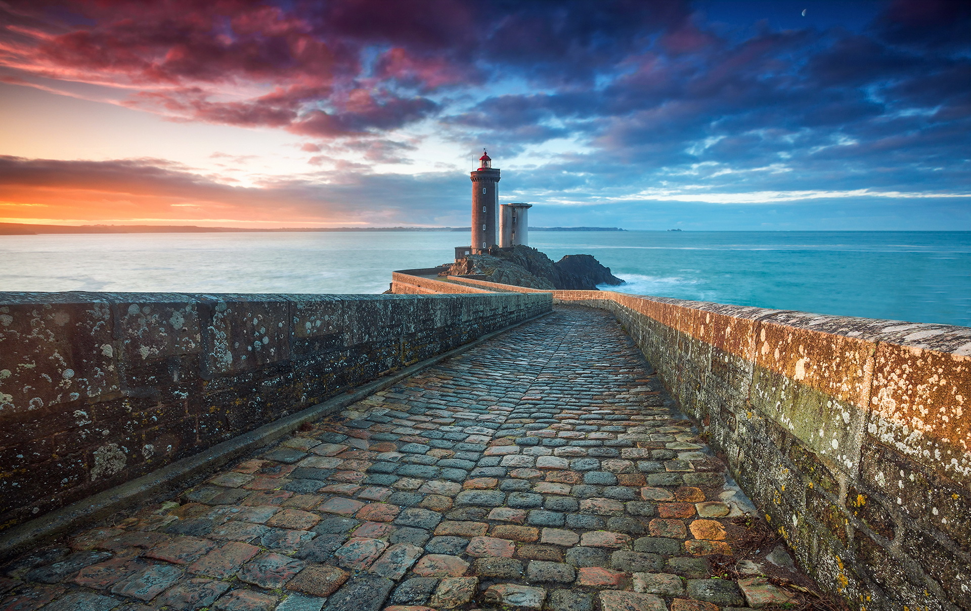 Download mobile wallpaper Path, Lighthouse, Man Made for free.