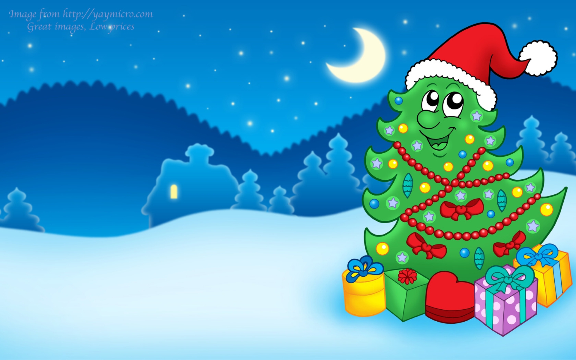 Baixar papel de parede para celular de Natal, Presente, Árvore De Natal, Feriados, Gorro Do Papai Noel gratuito.