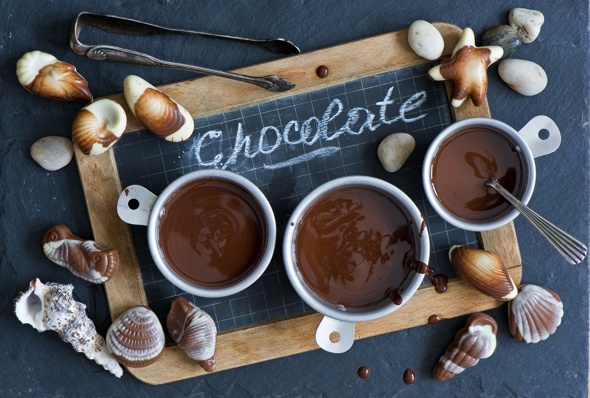 Download mobile wallpaper Food, Chocolate, Cup, Shell, Sweets for free.