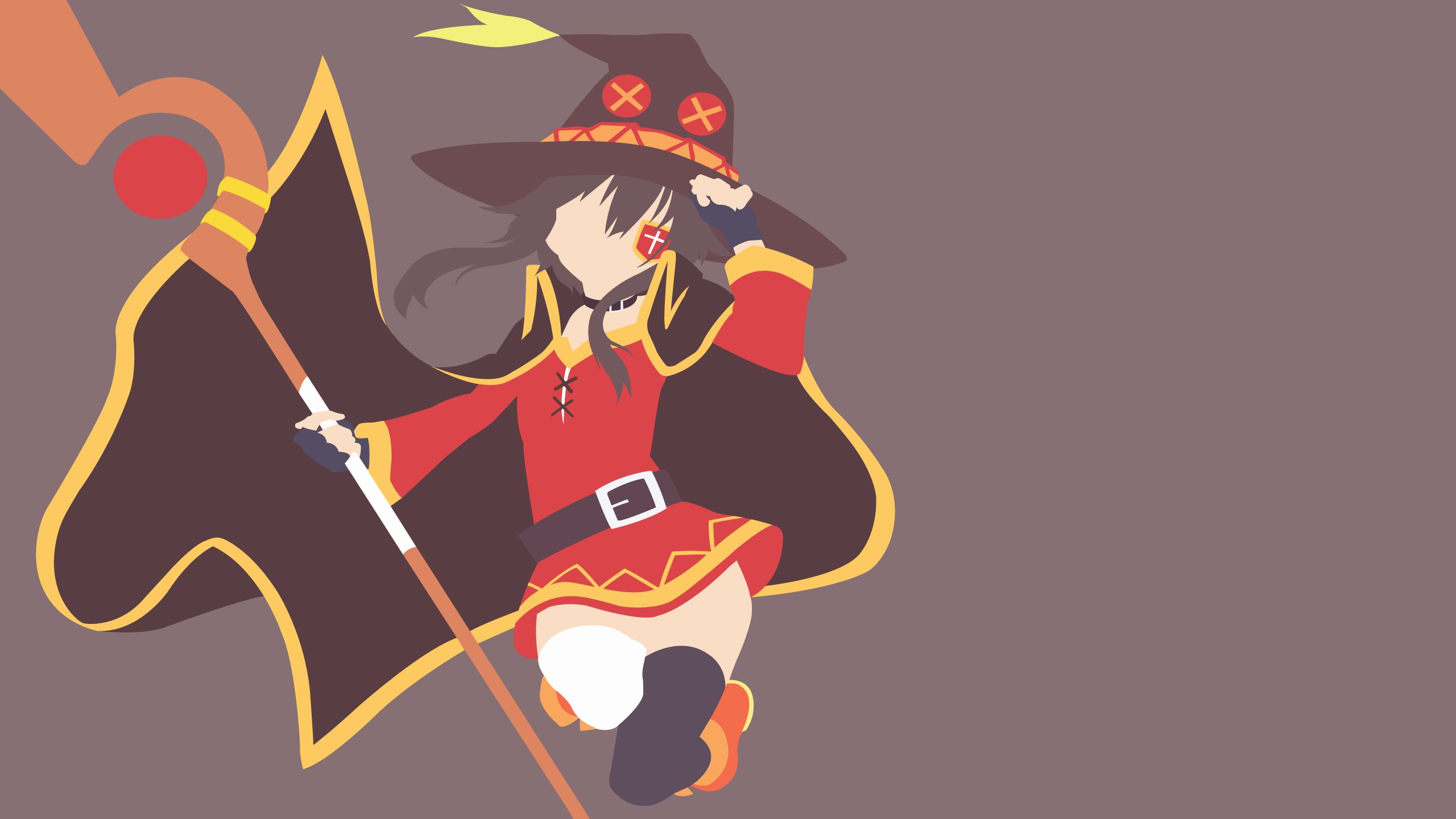 Baixe gratuitamente a imagem Anime, Minimalista, Konosuba: As Bençãos De Deus Neste Mundo Maravilhoso, Megumin (Konosuba) na área de trabalho do seu PC