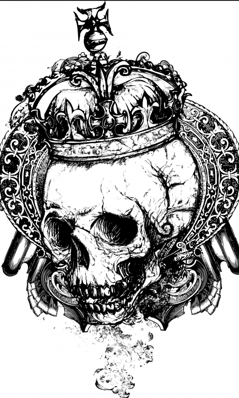 Download mobile wallpaper Dark, Skull for free.