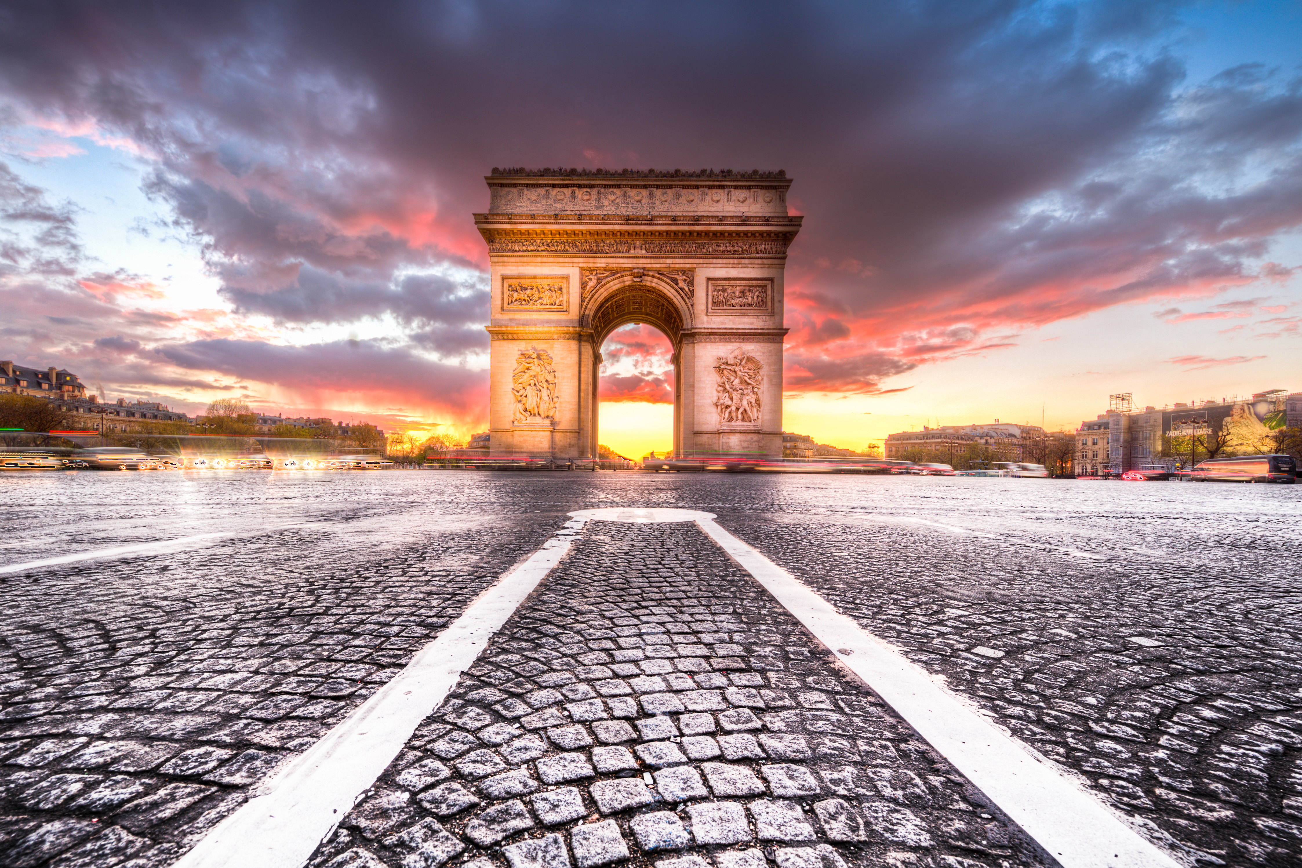 382987 завантажити картинку створено людиною, тріумфальна арка, франція, пам'ятник, париж, захід сонця, пам'ятники - шпалери і заставки безкоштовно