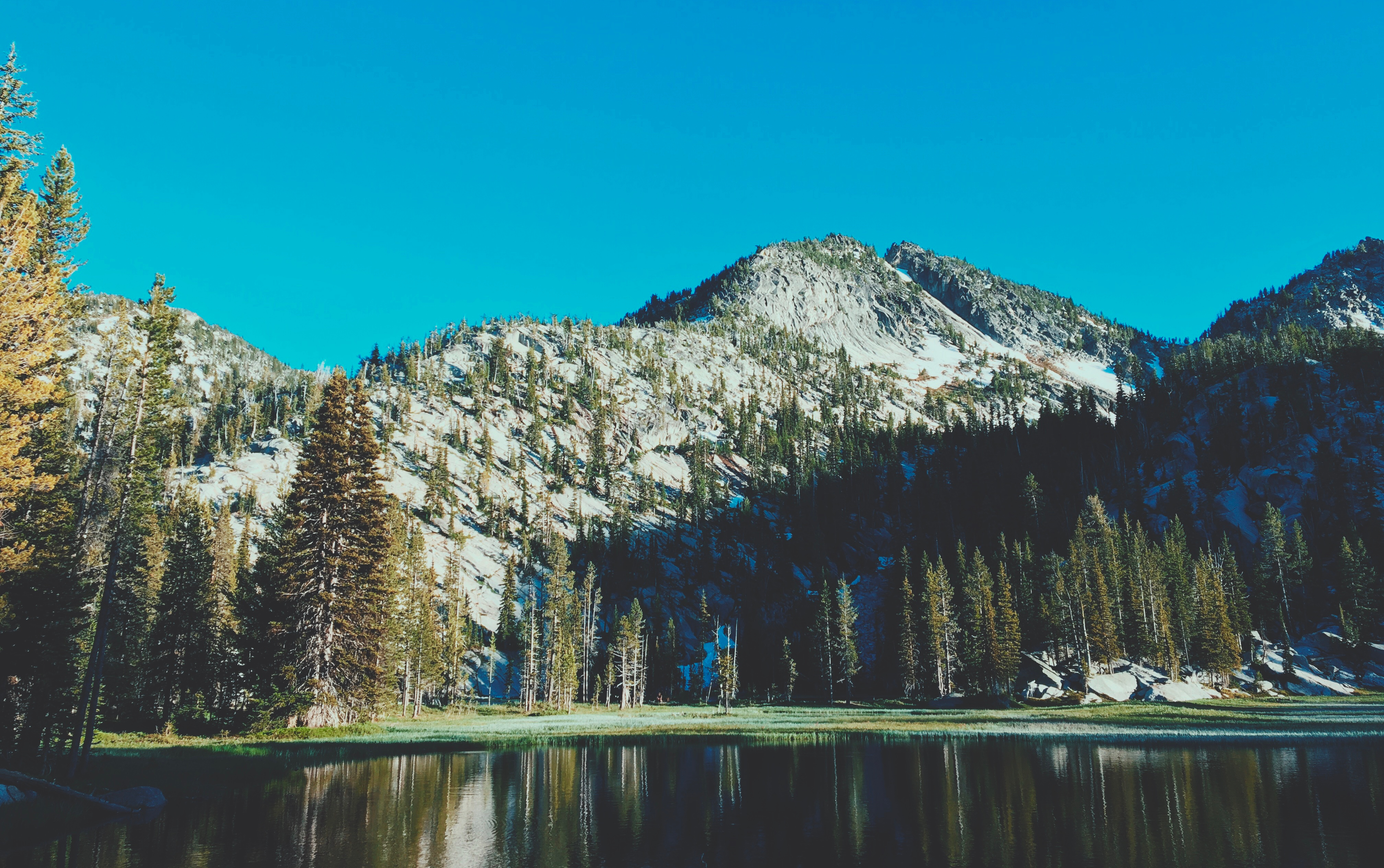 Free download wallpaper Mountains, Lake, Nature, Trees on your PC desktop