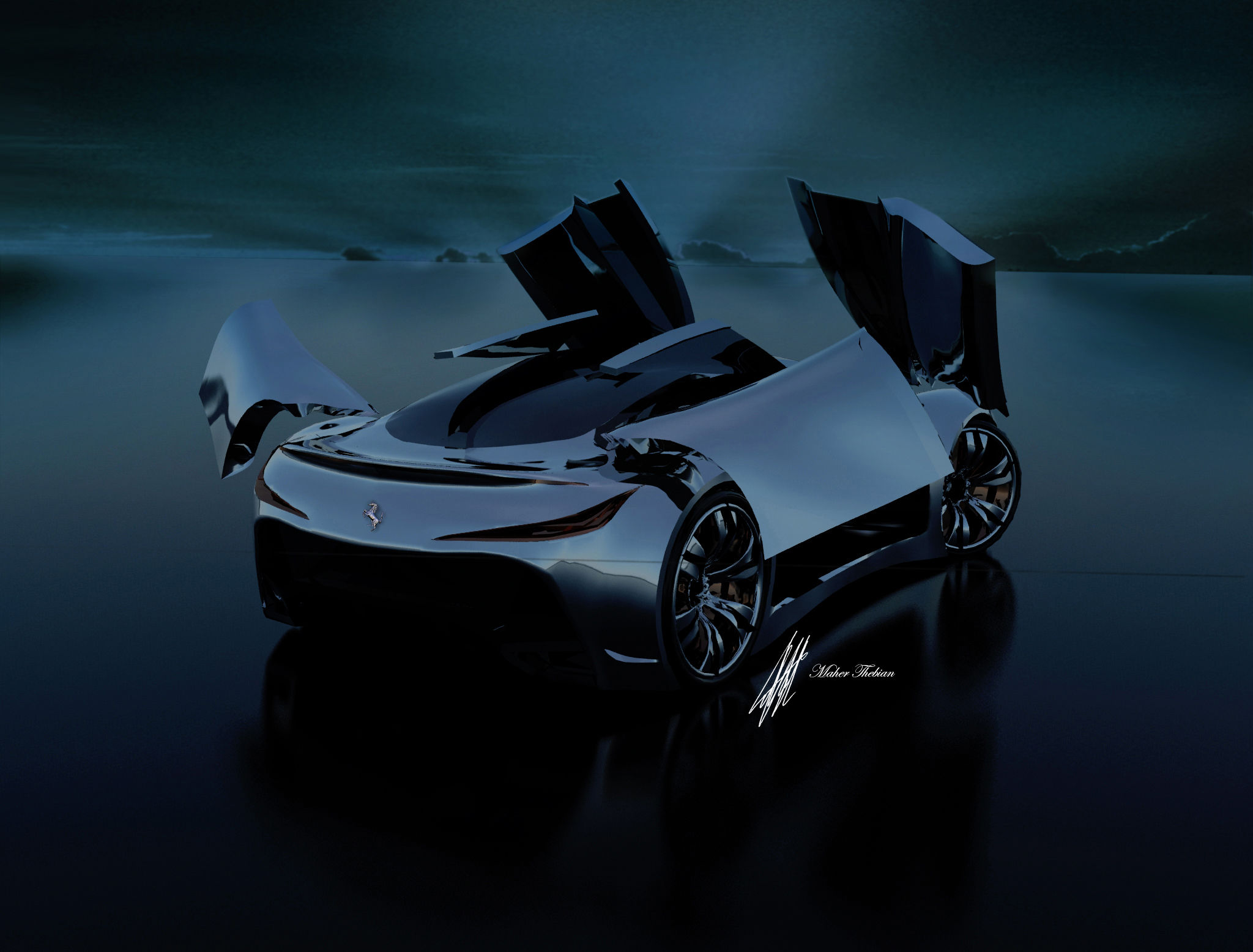 Download mobile wallpaper Concept Car, Ferrari, Supercar, Vehicles for free.