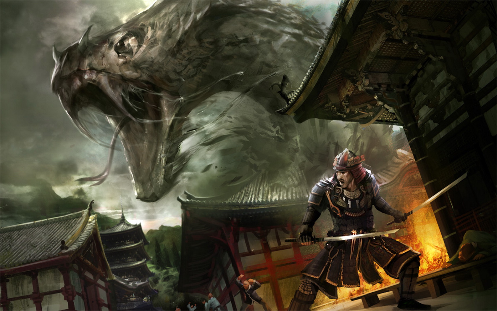 Download mobile wallpaper Fantasy, Samurai for free.